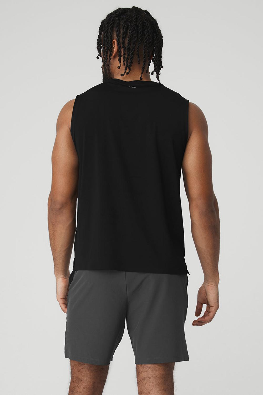 Alo Yoga Idol Performance Uomo Tank Nere | Italia  DSE-290857