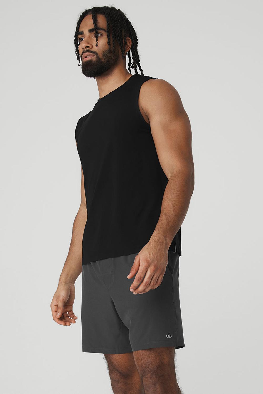 Alo Yoga Idol Performance Uomo Tank Nere | Italia  DSE-290857