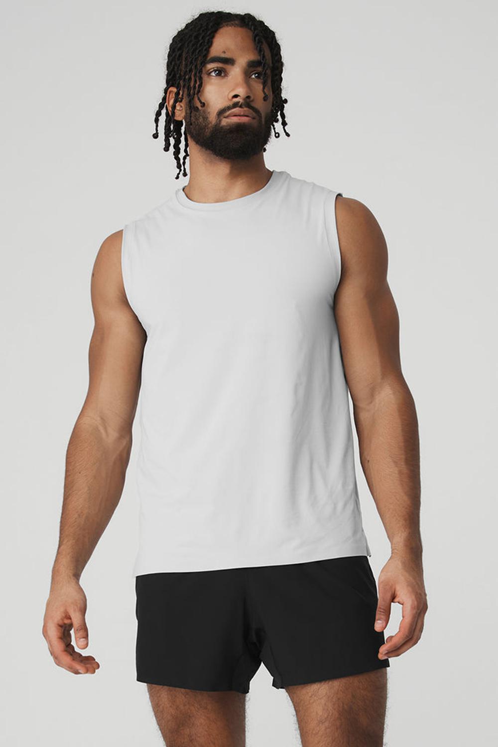 Alo Yoga Idol Performance Uomo Tank Titanium | Italia  LBV-712384