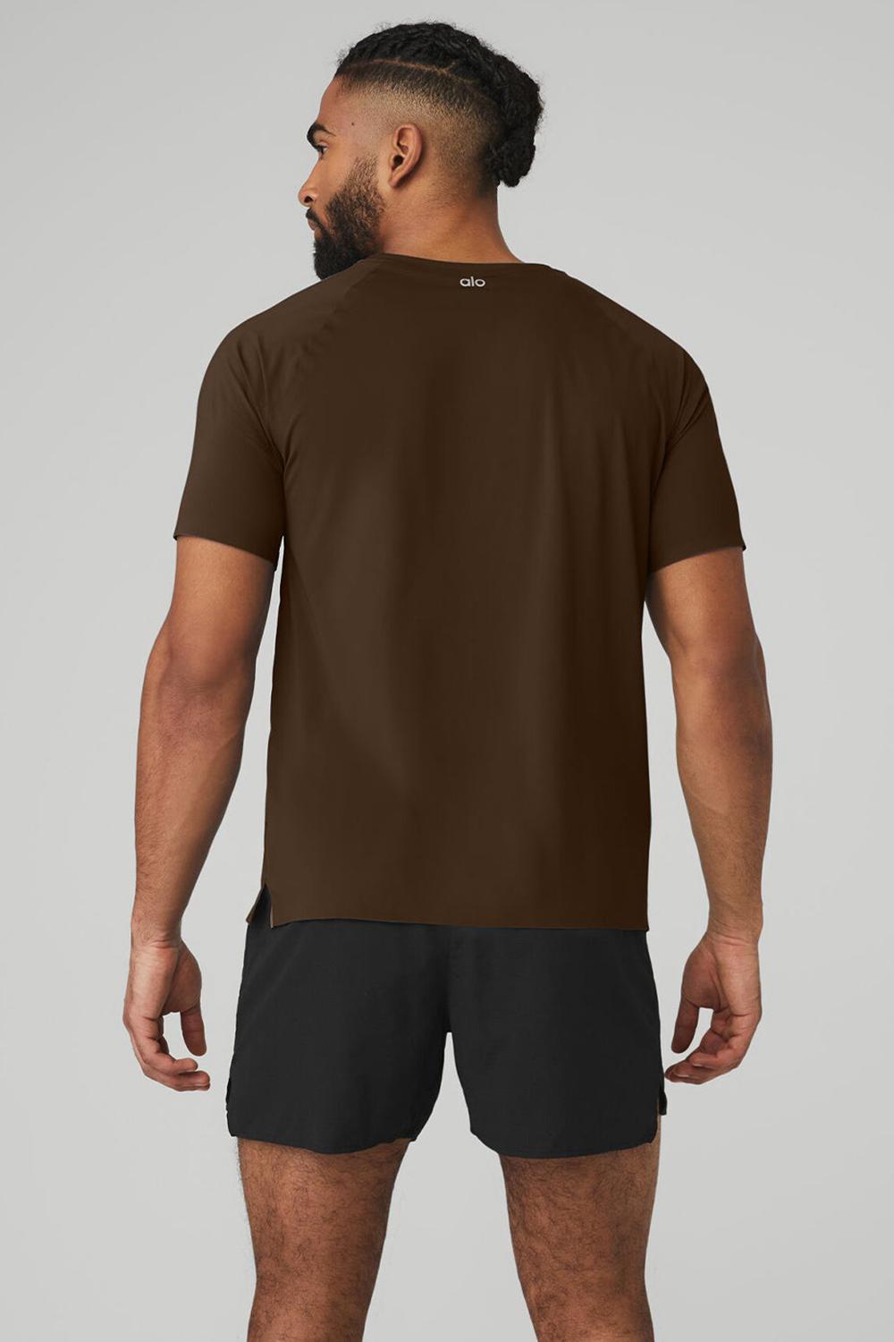 Alo Yoga Idol Performance Uomo Tee Espresso | Italia  FVZ-982570