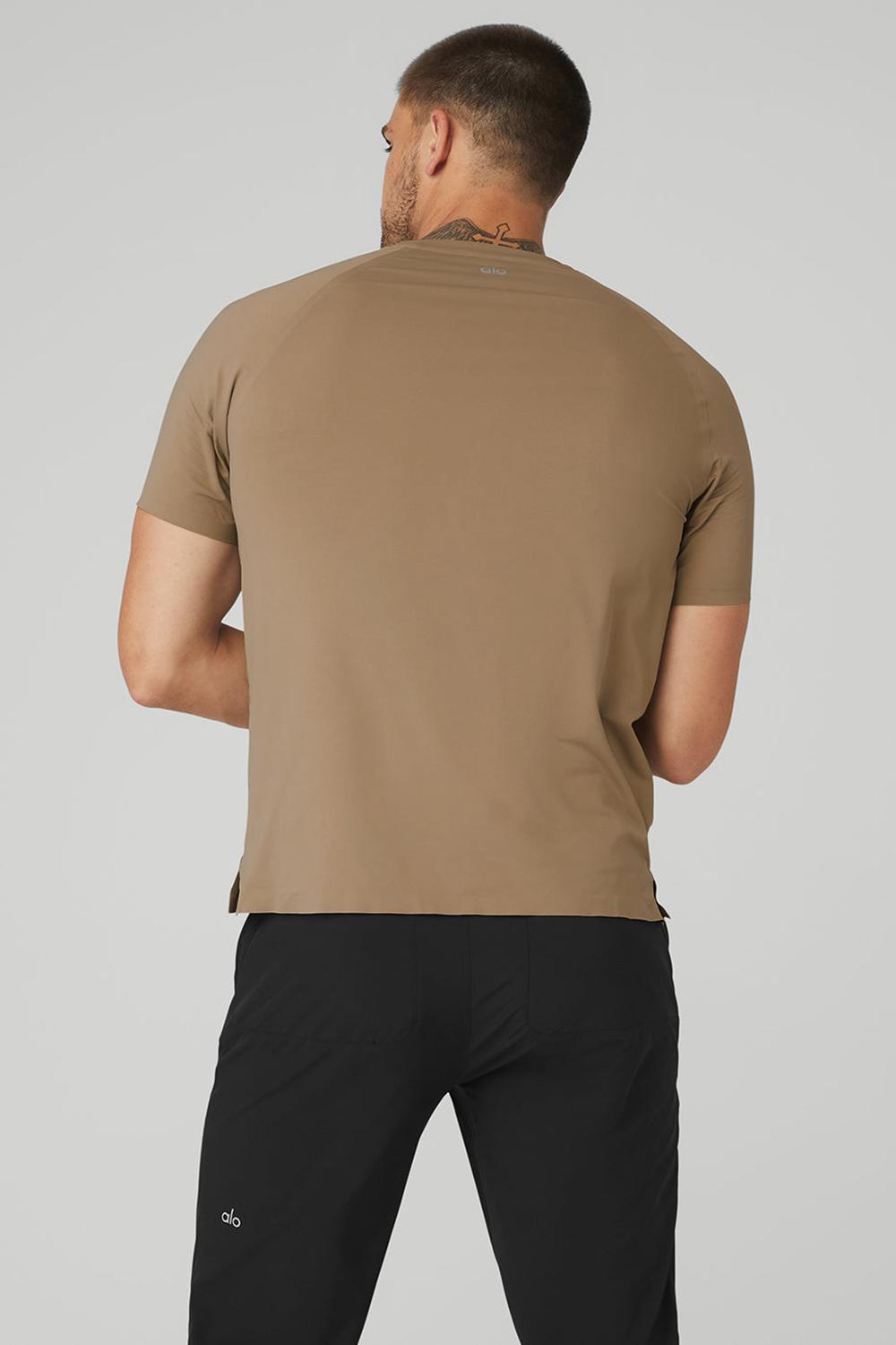 Alo Yoga Idol Performance Uomo Tee Gravel | Italia  ILV-605289