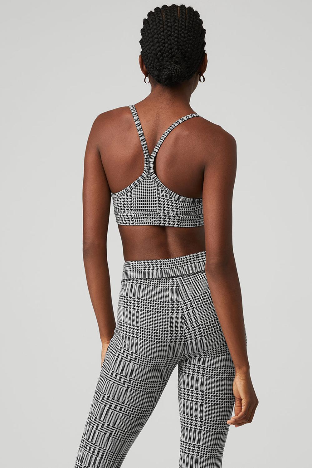Alo Yoga Jacquard Glenplaid Gratitude Donna Reggiseno Titanium Nere | Italia  KXC-952417