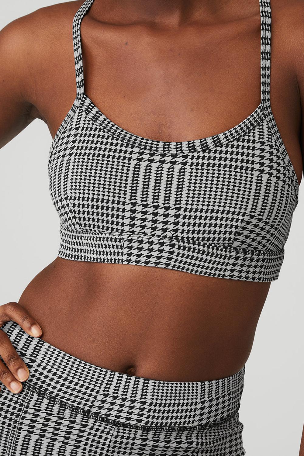 Alo Yoga Jacquard Glenplaid Gratitude Donna Reggiseno Titanium Nere | Italia  KXC-952417