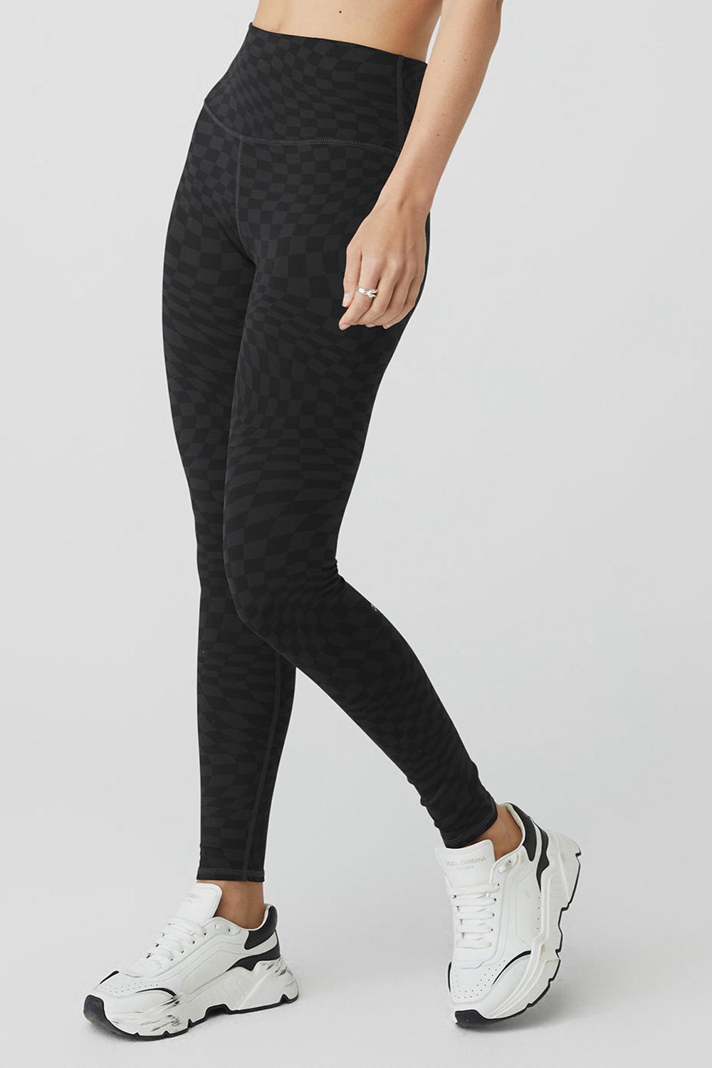 Alo Yoga Jacquard High-Waist Checkered Donna Legging Nere | Italia  ZSL-526937
