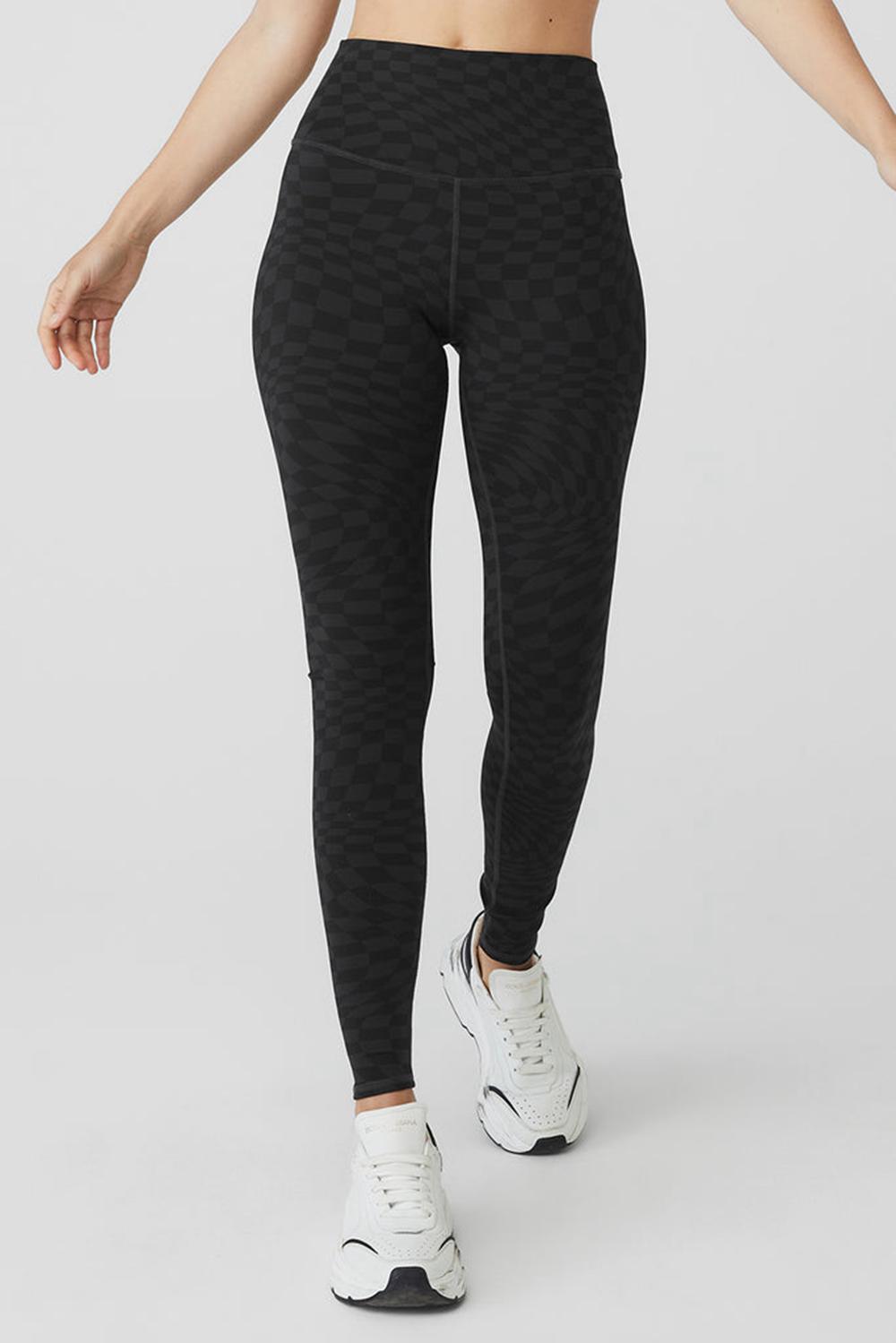 Alo Yoga Jacquard High-Waist Checkered Donna Legging Nere | Italia  ZSL-526937