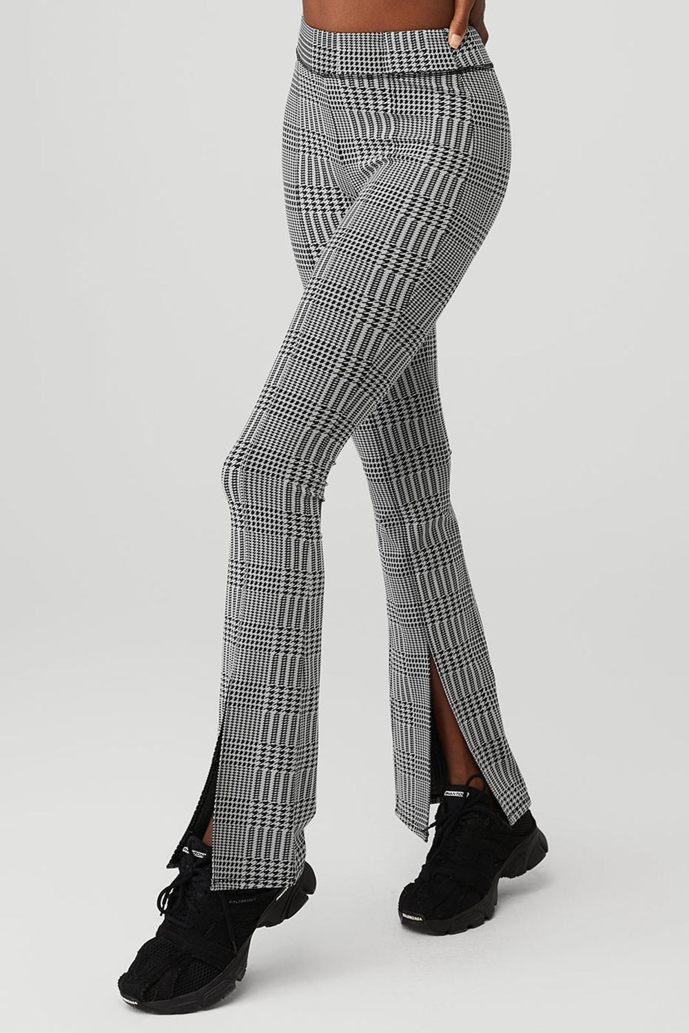 Alo Yoga Jacquard High-Waist Glenplaid Flutter Donna Legging Titanium Nere | Italia  MWF-132706