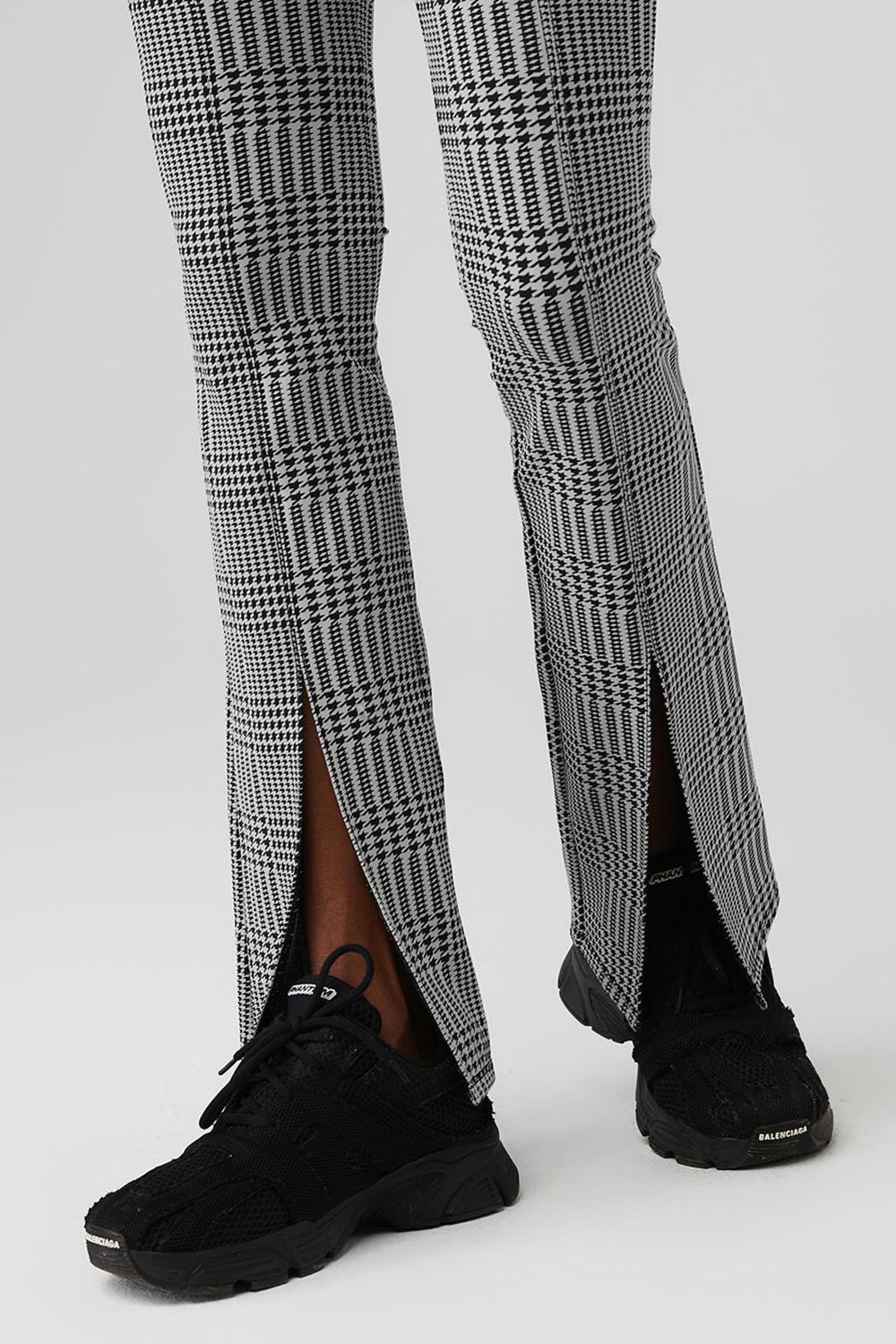 Alo Yoga Jacquard High-Waist Glenplaid Flutter Donna Legging Titanium Nere | Italia  MWF-132706
