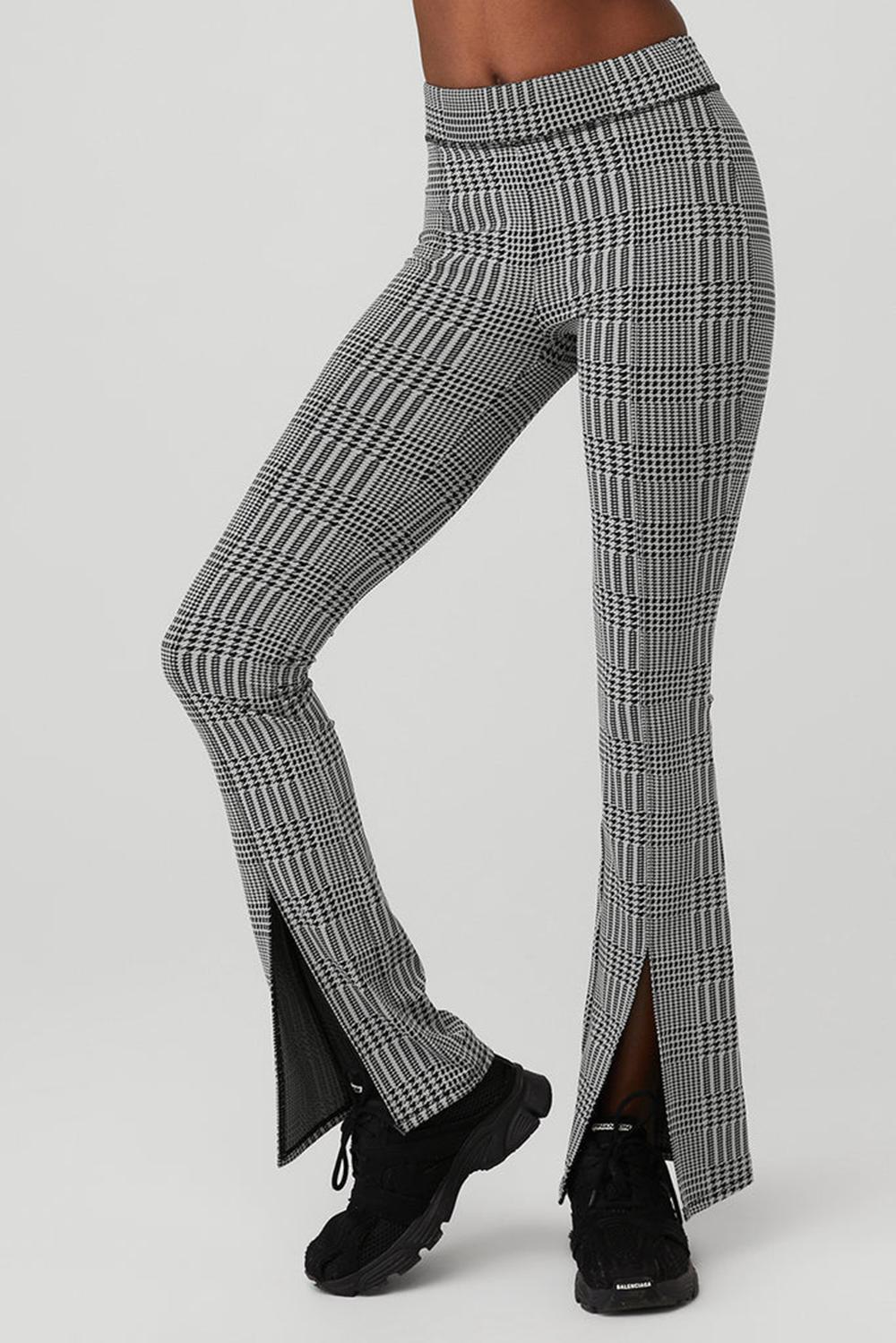 Alo Yoga Jacquard High-Waist Glenplaid Flutter Donna Legging Titanium Nere | Italia  MWF-132706