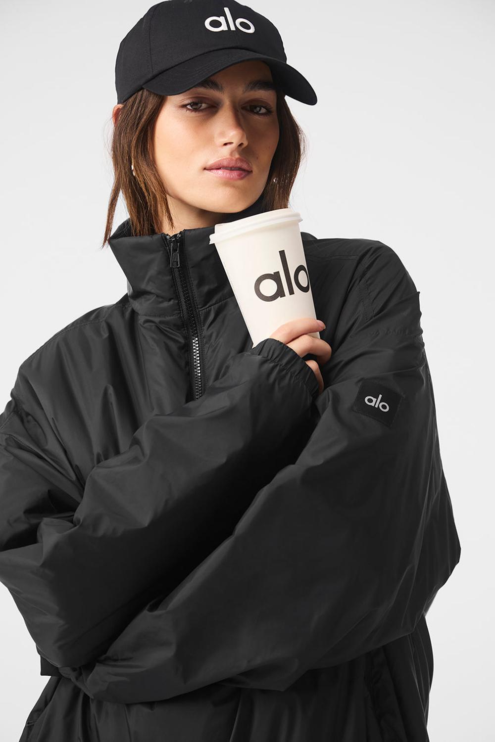 Alo Yoga Latitude Light Weight 1/2 Zip Pullover Donna Giacca Nere | Italia  GWP-241689