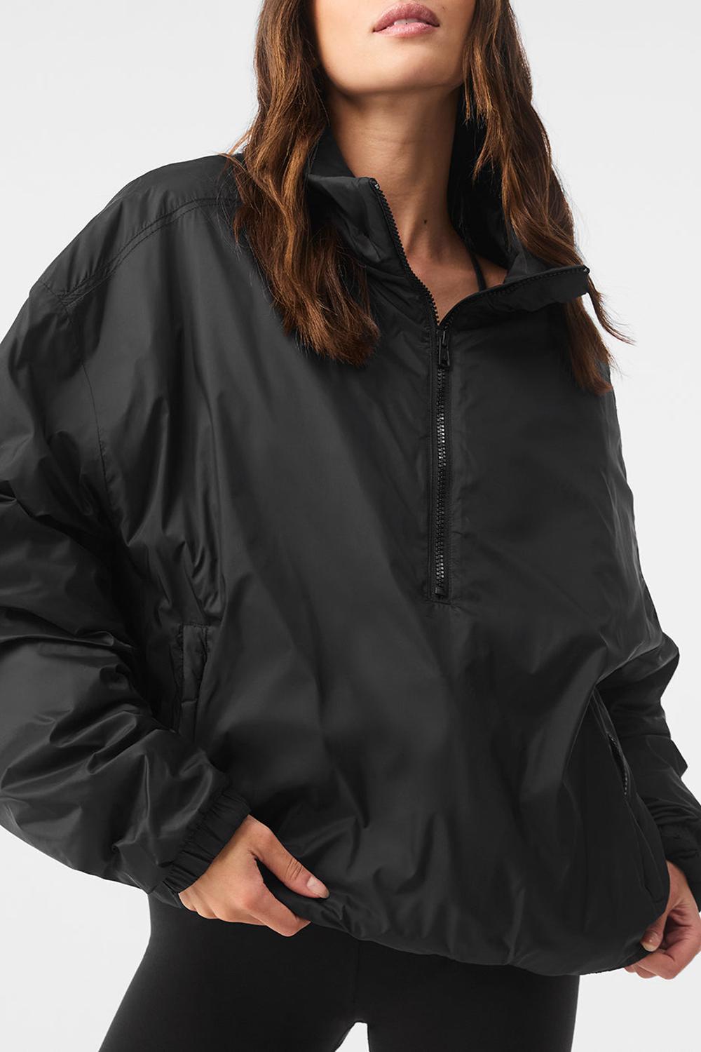 Alo Yoga Latitude Light Weight 1/2 Zip Pullover Donna Giacca Nere | Italia  GWP-241689