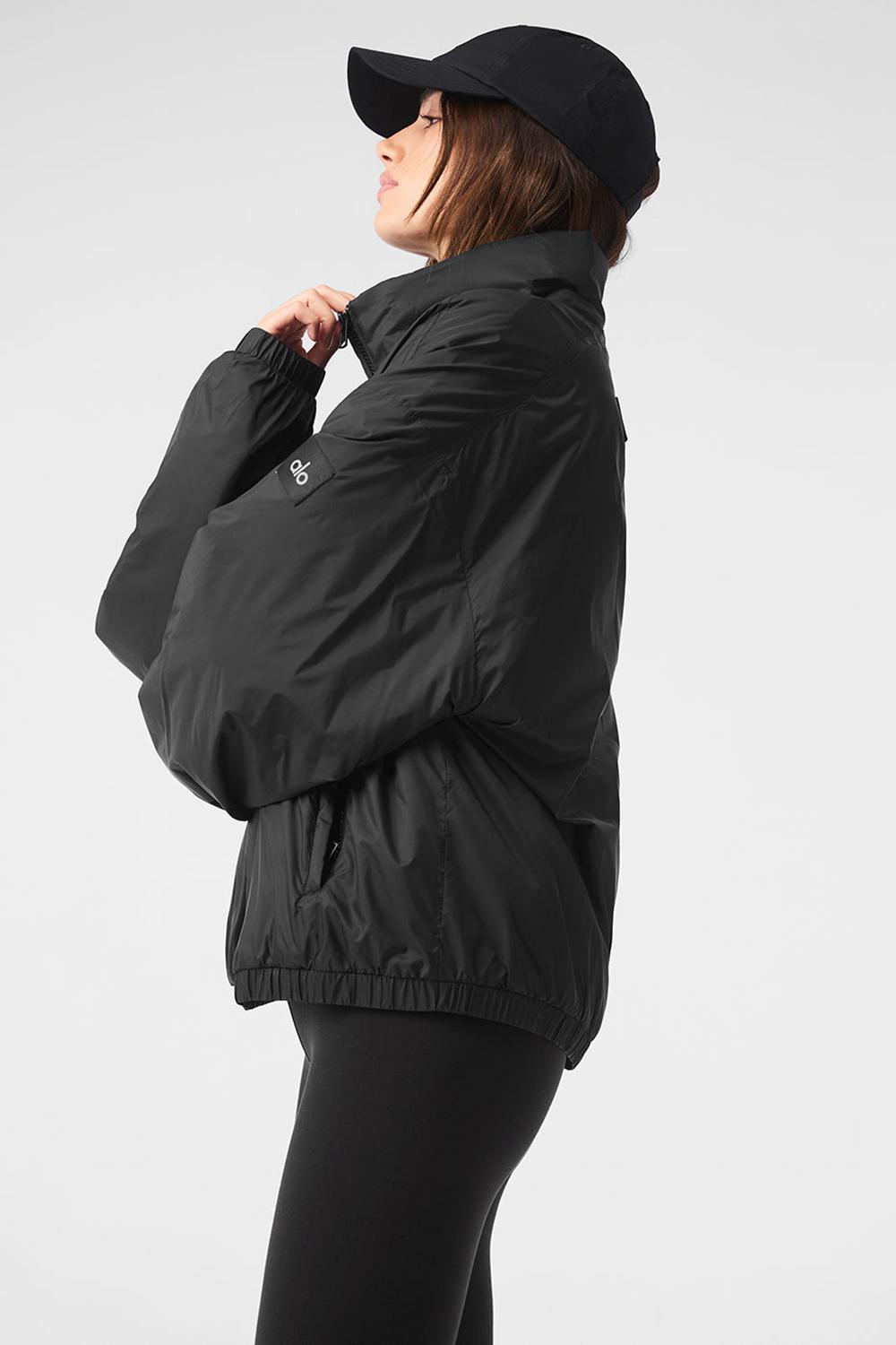 Alo Yoga Latitude Light Weight 1/2 Zip Pullover Donna Giacca Nere | Italia  GWP-241689