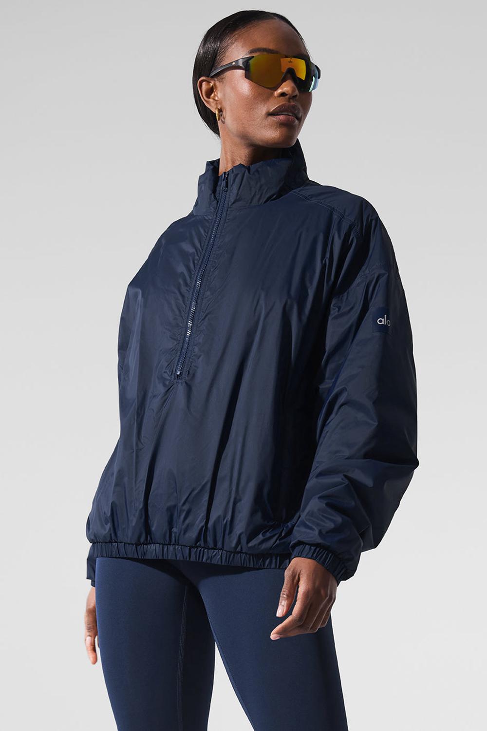 Alo Yoga Latitude Light Weight 1/2 Zip Pullover Donna Giacca Blu Marino | Italia  XSC-726931