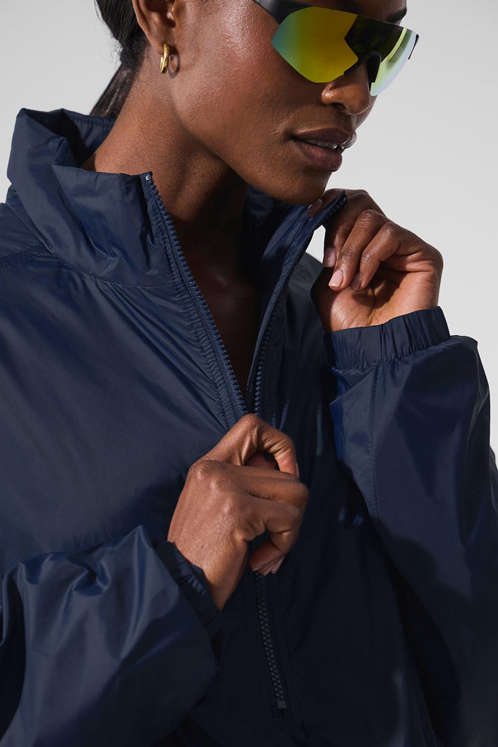 Alo Yoga Latitude Light Weight 1/2 Zip Pullover Donna Giacca Blu Marino | Italia  XSC-726931