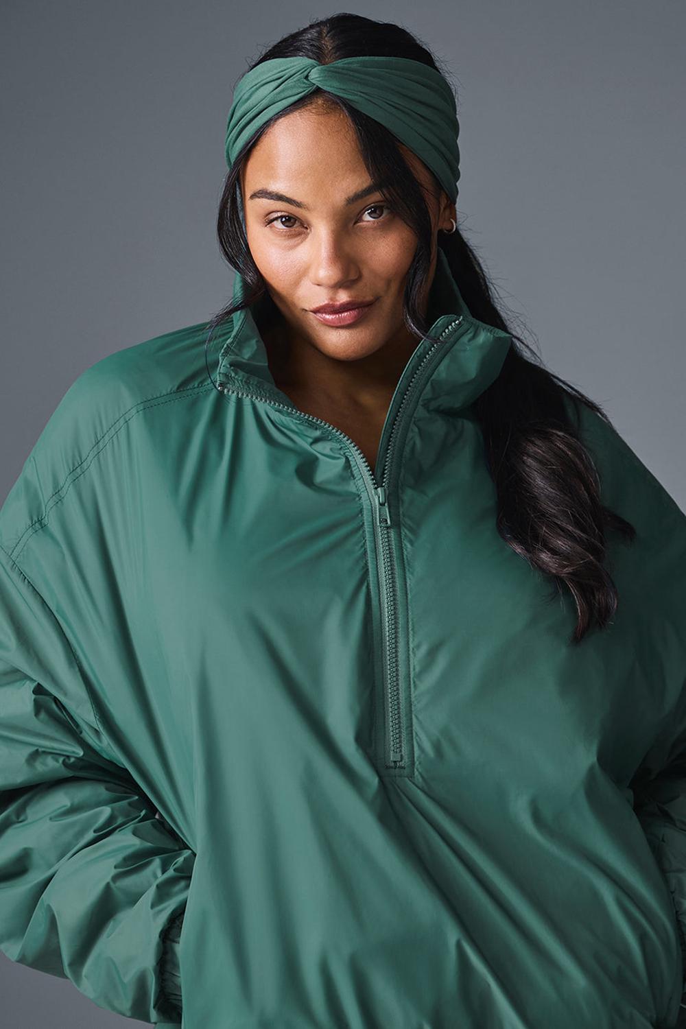 Alo Yoga Latitude Light Weight 1/2 Zip Pullover Donna Giacca Winter Ivy | Italia  IYV-873042