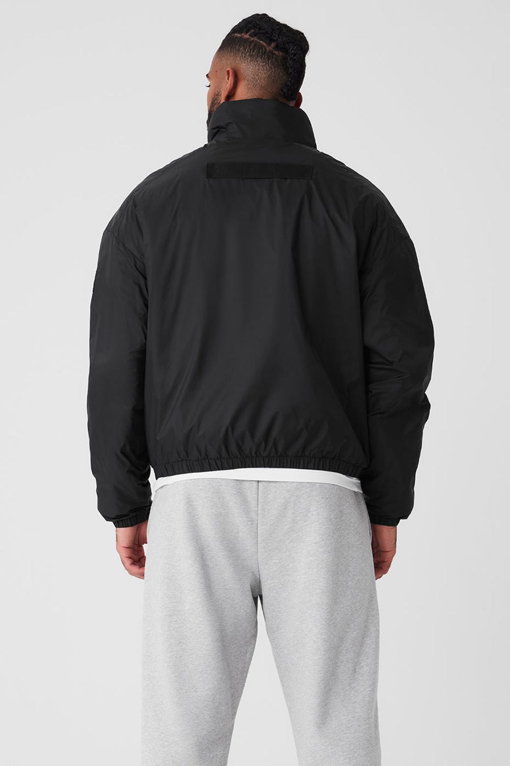 Alo Yoga Latitude Light Weight 1/2 Zip Pullover Uomo Giacca Nere | Italia  ZEC-502619