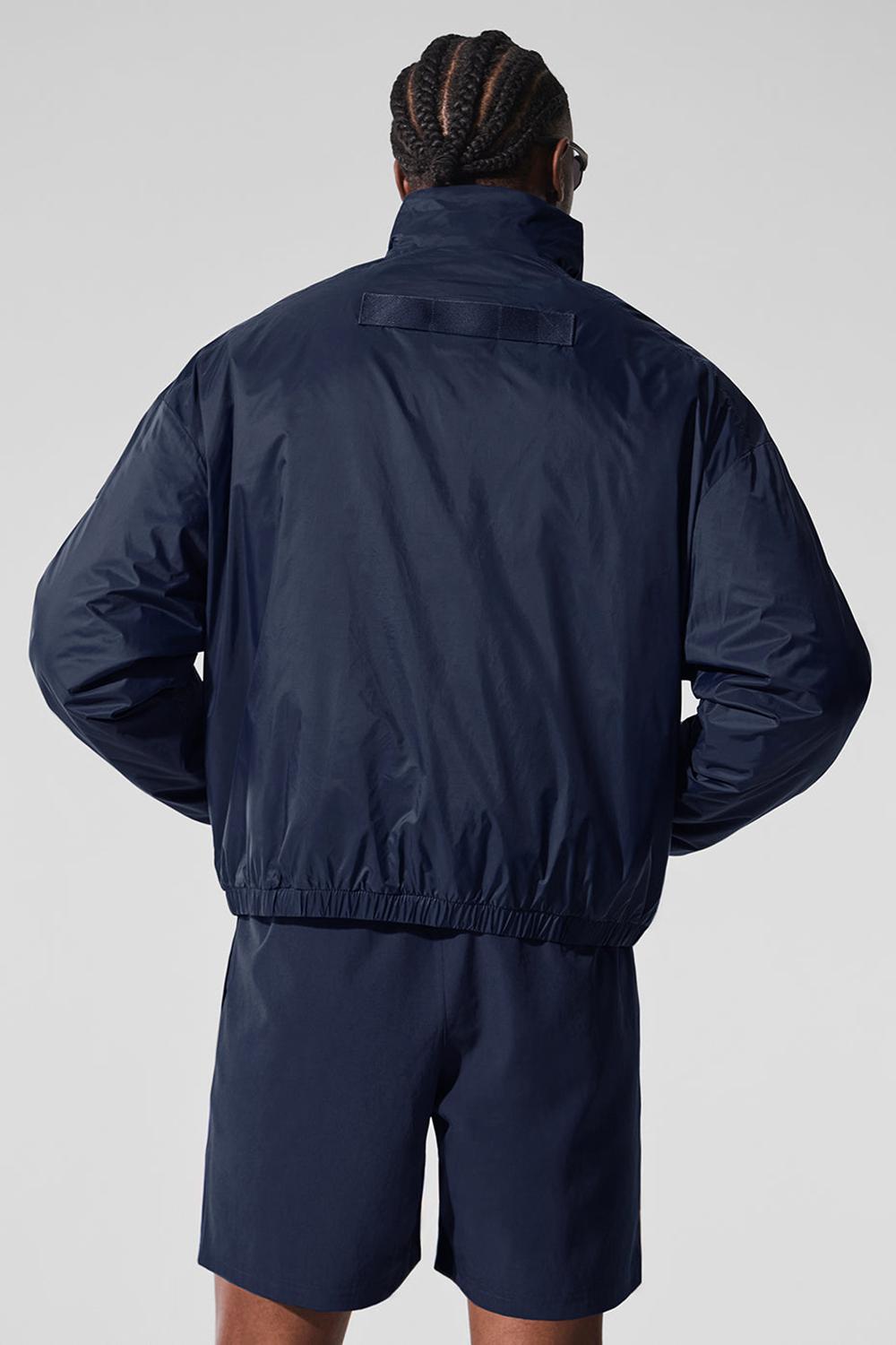 Alo Yoga Latitude Light Weight 1/2 Zip Pullover Uomo Giacca Blu Marino | Italia  SQO-029164