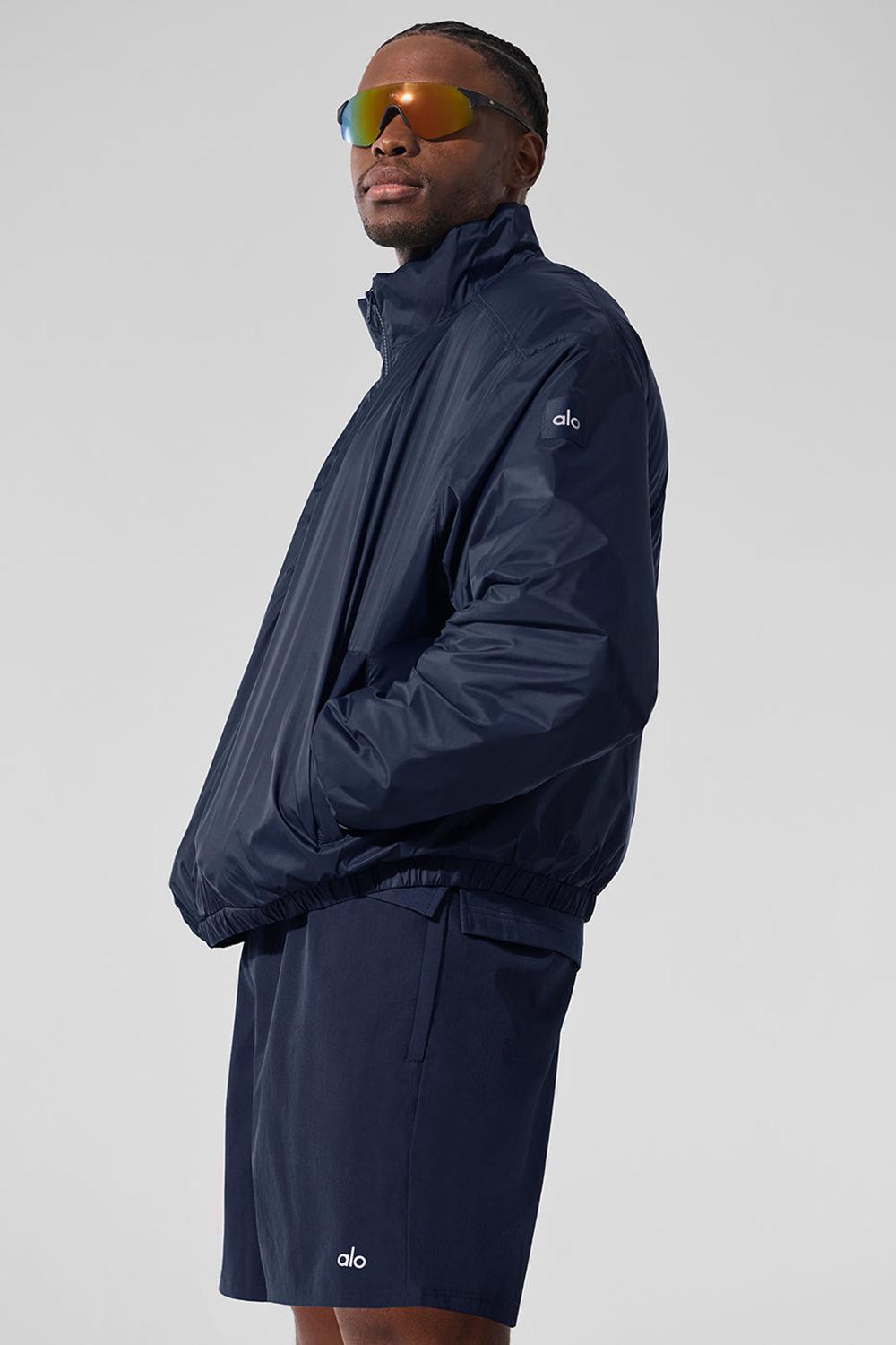 Alo Yoga Latitude Light Weight 1/2 Zip Pullover Uomo Giacca Blu Marino | Italia  SQO-029164