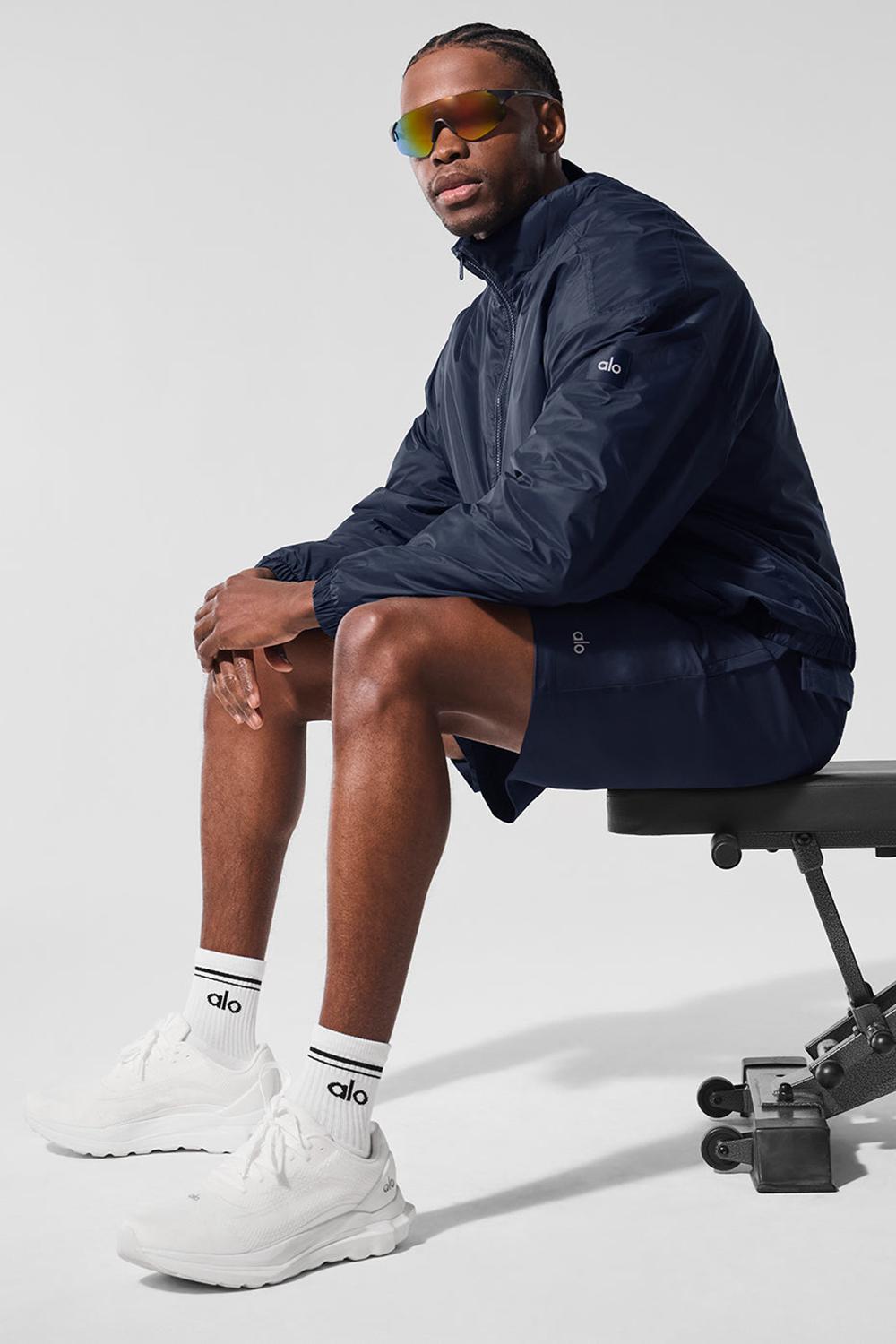 Alo Yoga Latitude Light Weight 1/2 Zip Pullover Uomo Giacca Blu Marino | Italia  SQO-029164