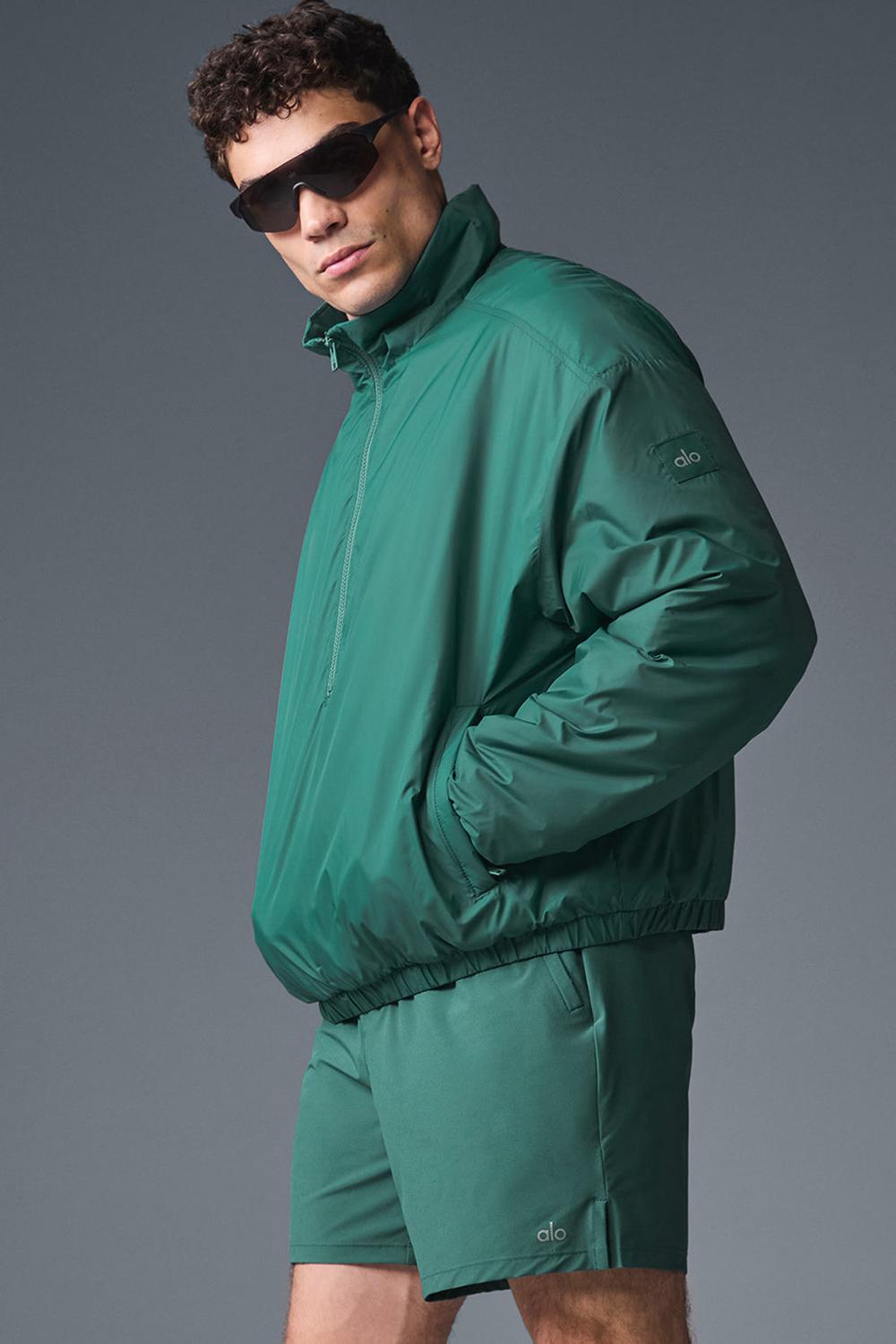 Alo Yoga Latitude Light Weight 1/2 Zip Pullover Uomo Giacca Winter Ivy | Italia  AUQ-301895