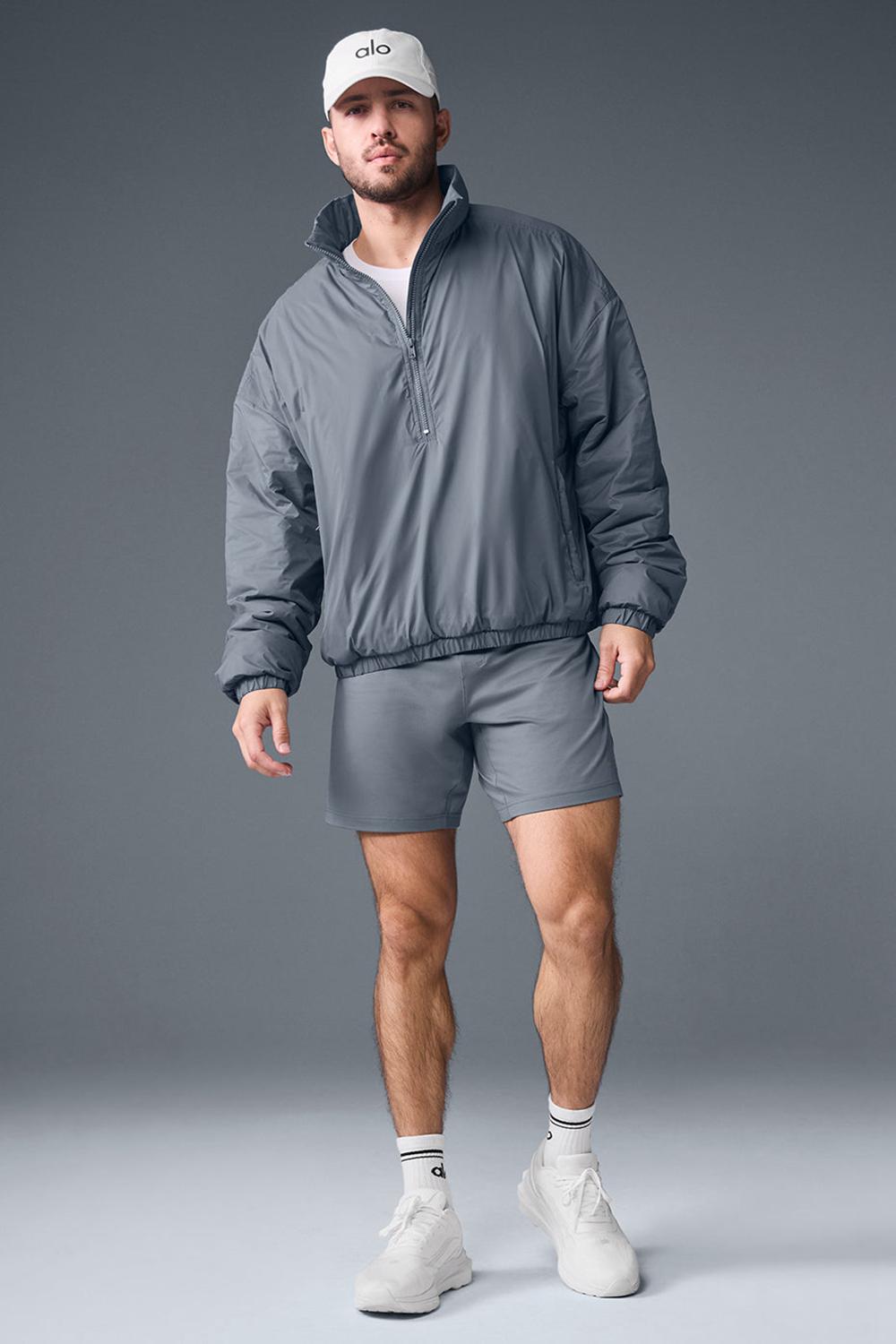 Alo Yoga Latitude Light Weight 1/2 Zip Uomo Giacca Grigie | Italia  FQH-760925