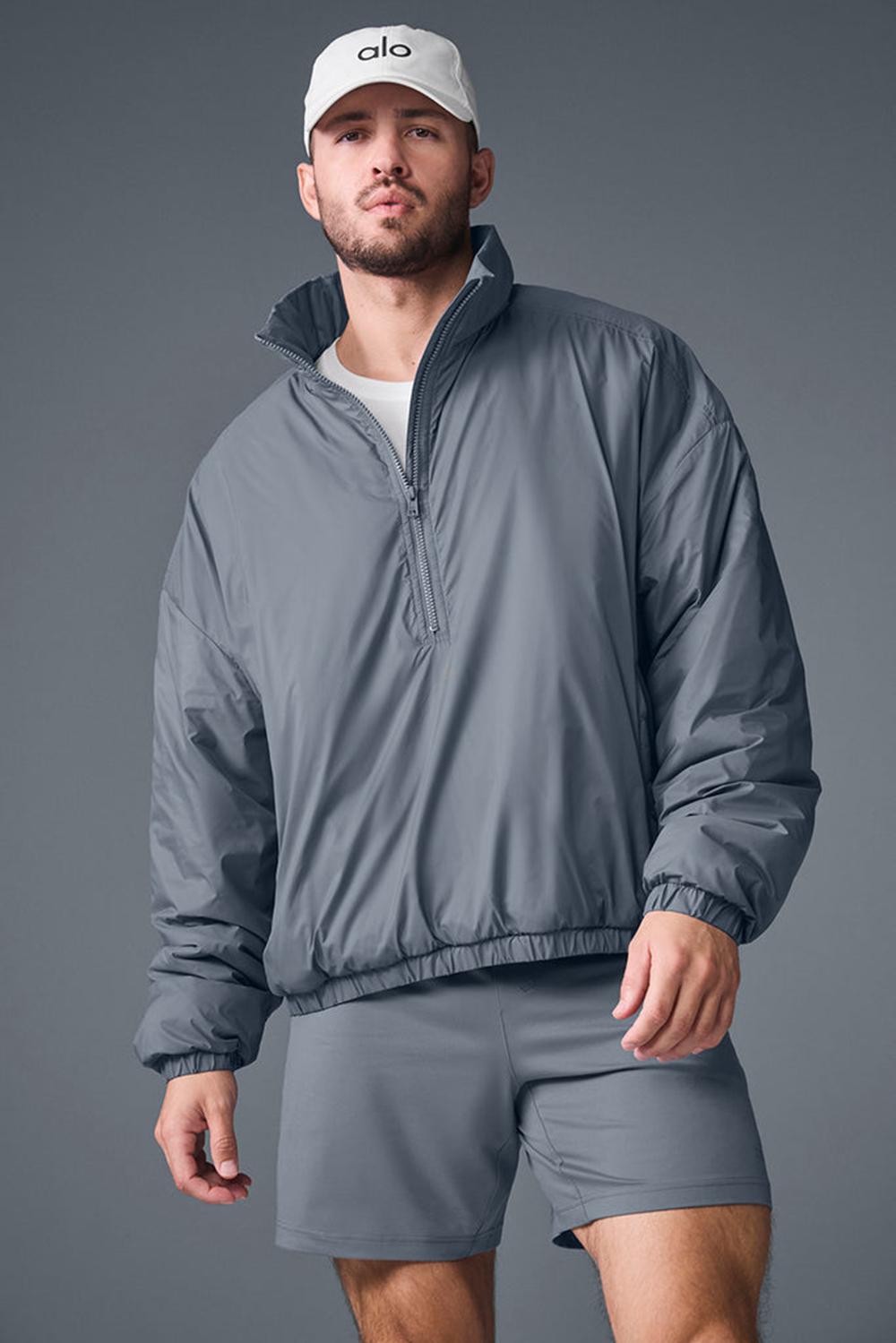 Alo Yoga Latitude Light Weight 1/2 Zip Uomo Giacca Grigie | Italia  FQH-760925