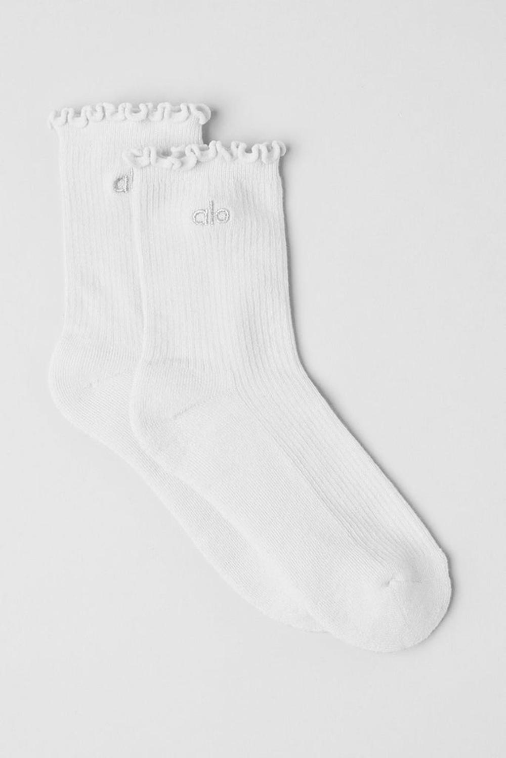 Alo Yoga Lettuce Edge Donna Sock Bianche | Italia  PIL-726408