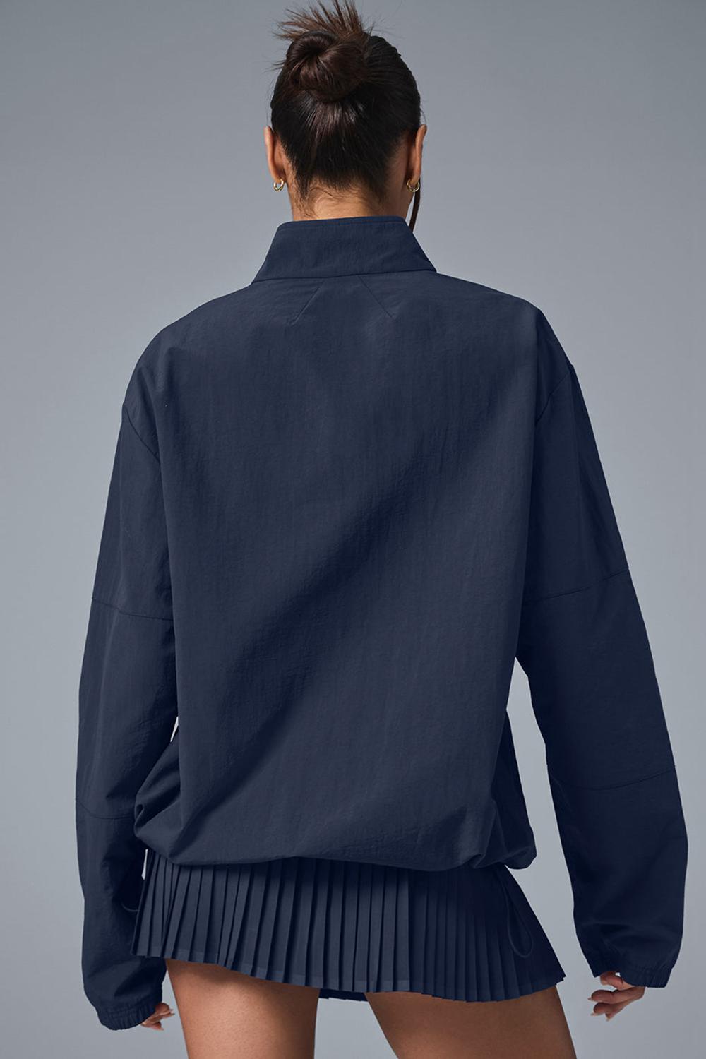 Alo Yoga Light Weight Takeaway Track Donna Pullover Blu Marino | Italia  FLD-716850