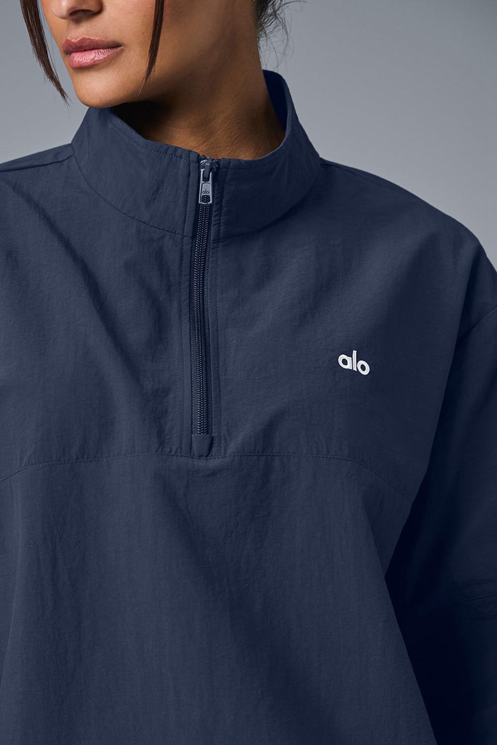 Alo Yoga Light Weight Takeaway Track Donna Pullover Blu Marino | Italia  FLD-716850