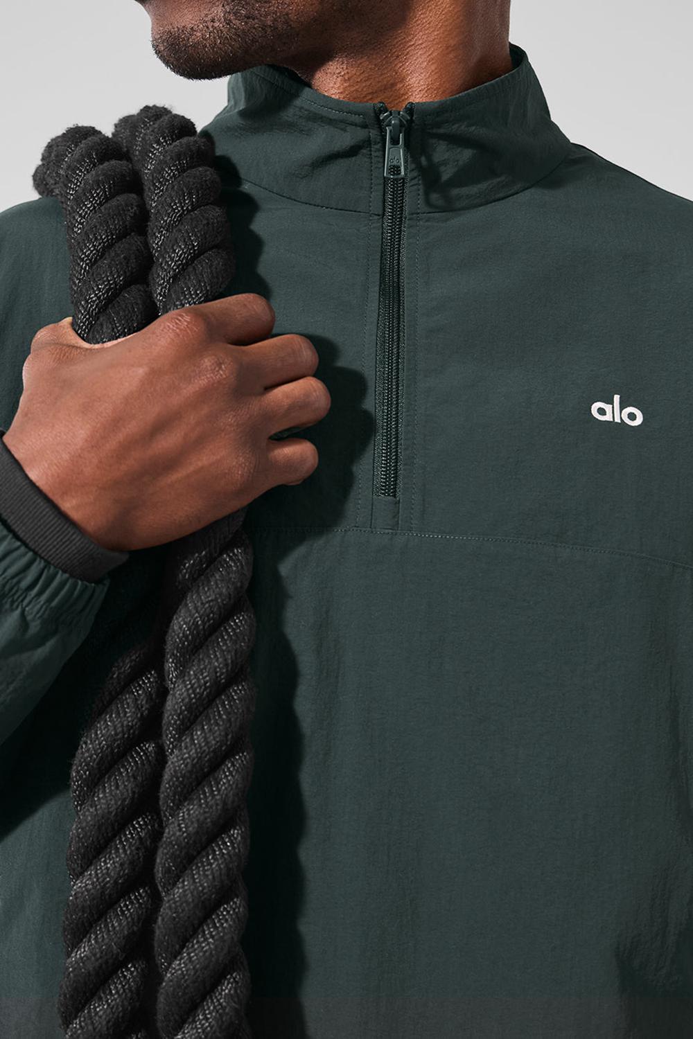 Alo Yoga Light Weight Takeaway Track Uomo Pullover Verdi | Italia  KMU-632085