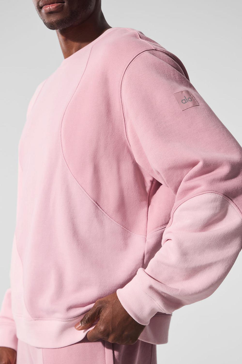 Alo Yoga Make Waves Crew Neck Uomo Pullover Rosa | Italia  AHB-625908