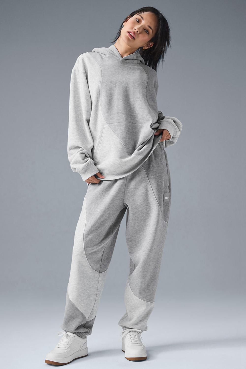 Alo Yoga Make Waves Donna Felpa con Cappuccio Grigie | Italia  IMU-438690