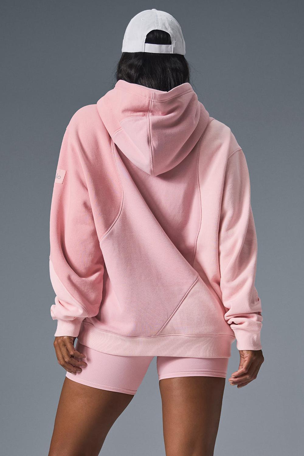 Alo Yoga Make Waves Donna Felpa con Cappuccio Rosa | Italia  WNR-301698