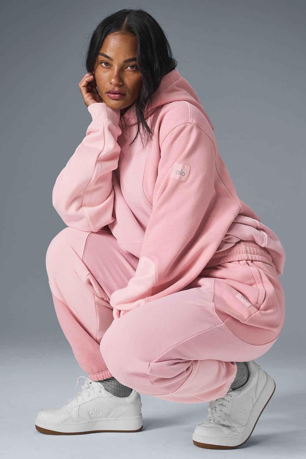 Alo Yoga Make Waves Donna Felpa con Cappuccio Rosa | Italia  WNR-301698