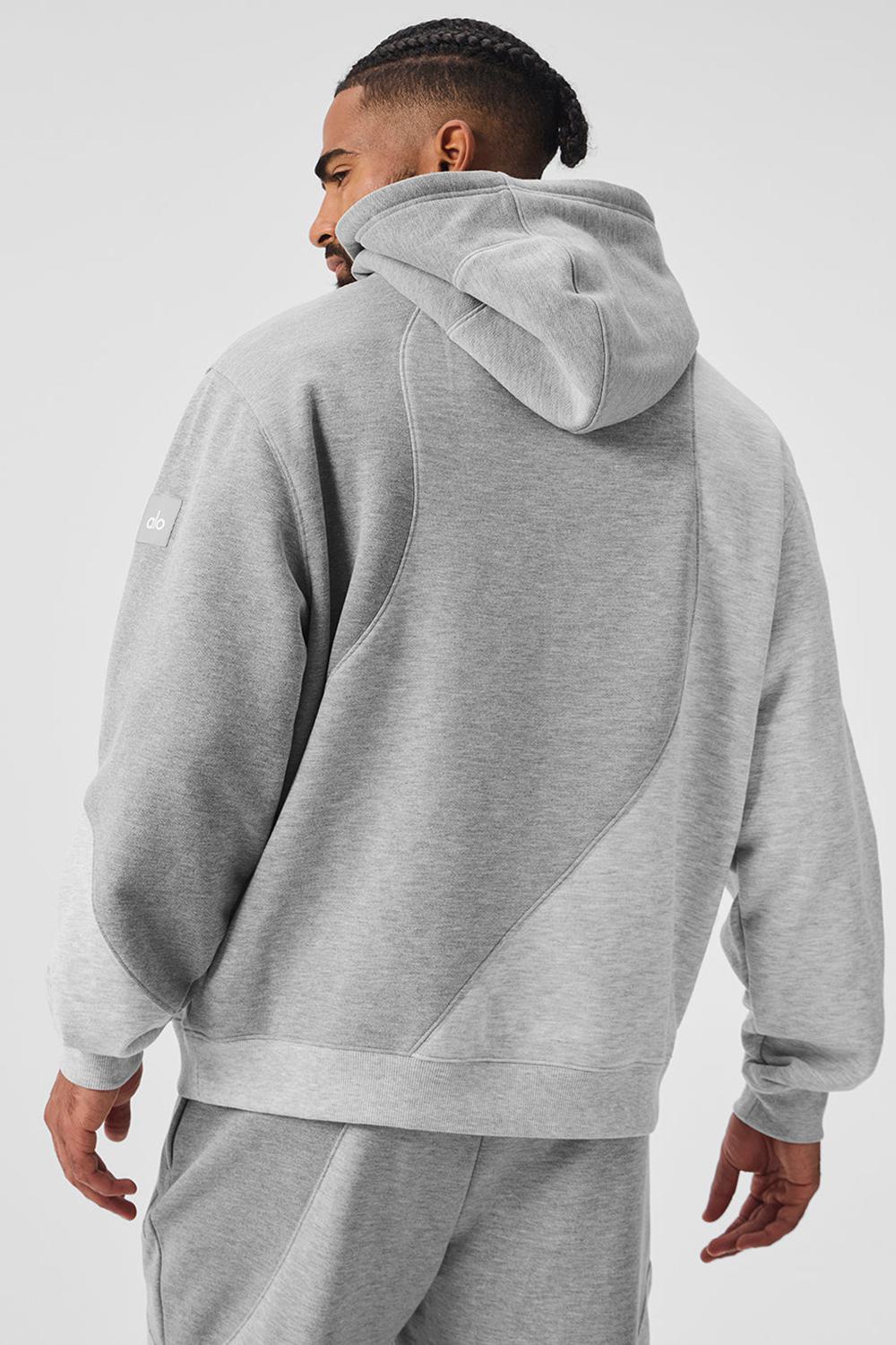 Alo Yoga Make Waves Uomo Felpa con Cappuccio Grigie | Italia  ASU-085146