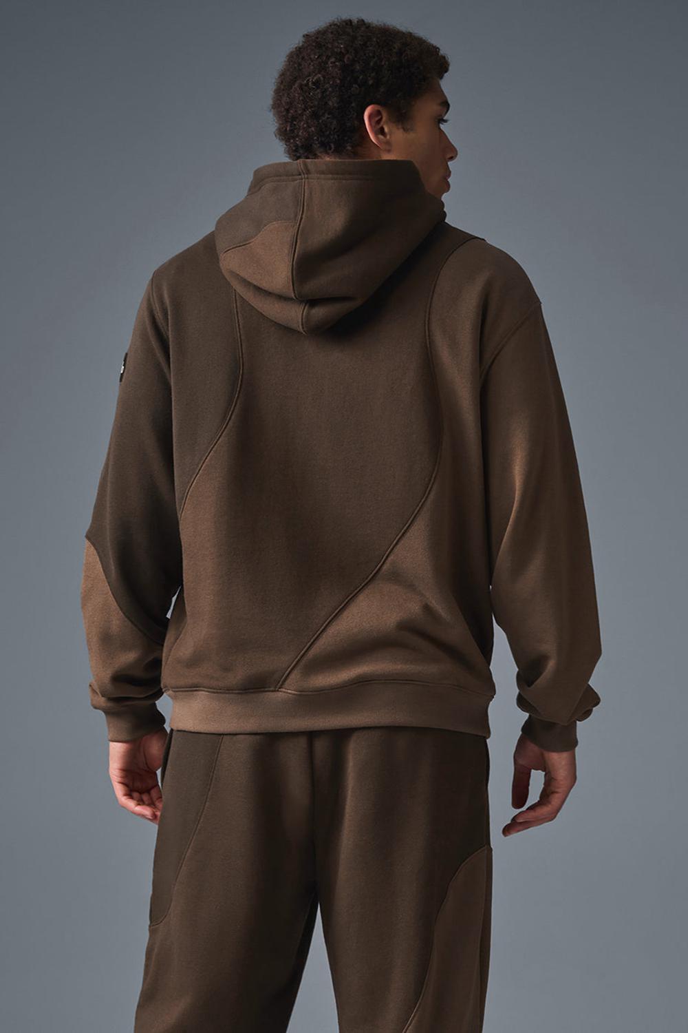 Alo Yoga Make Waves Uomo Felpa con Cappuccio Espresso Tonal | Italia  OUN-690812