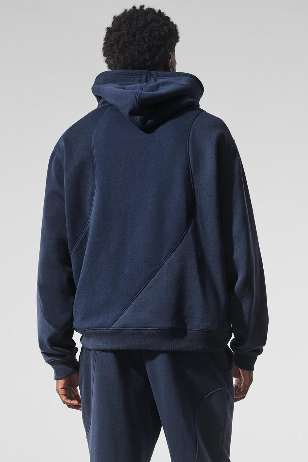 Alo Yoga Make Waves Uomo Felpa con Cappuccio Blu Marino | Italia  ZNB-863209