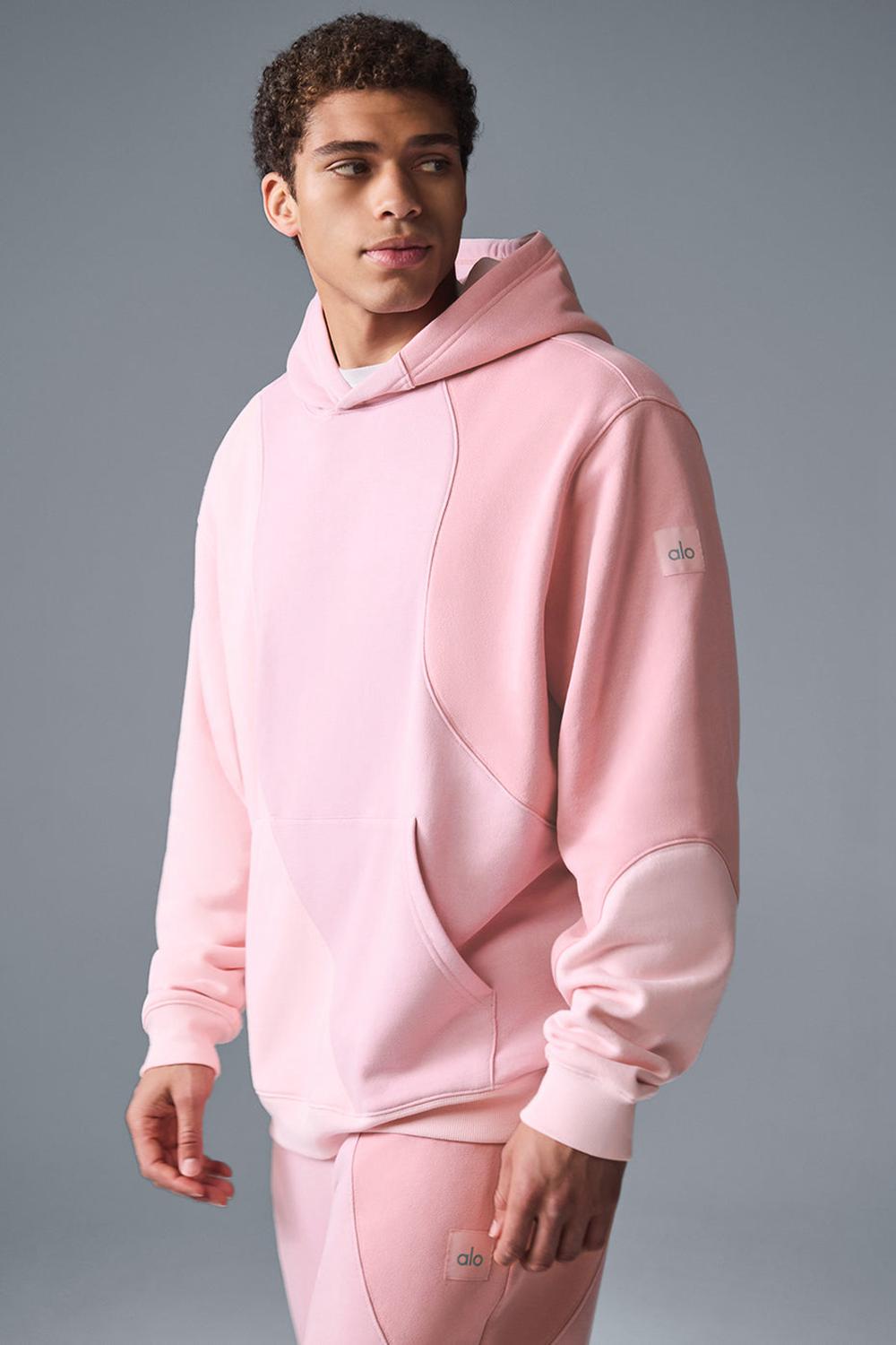Alo Yoga Make Waves Uomo Felpa con Cappuccio Rosa | Italia  VND-497036