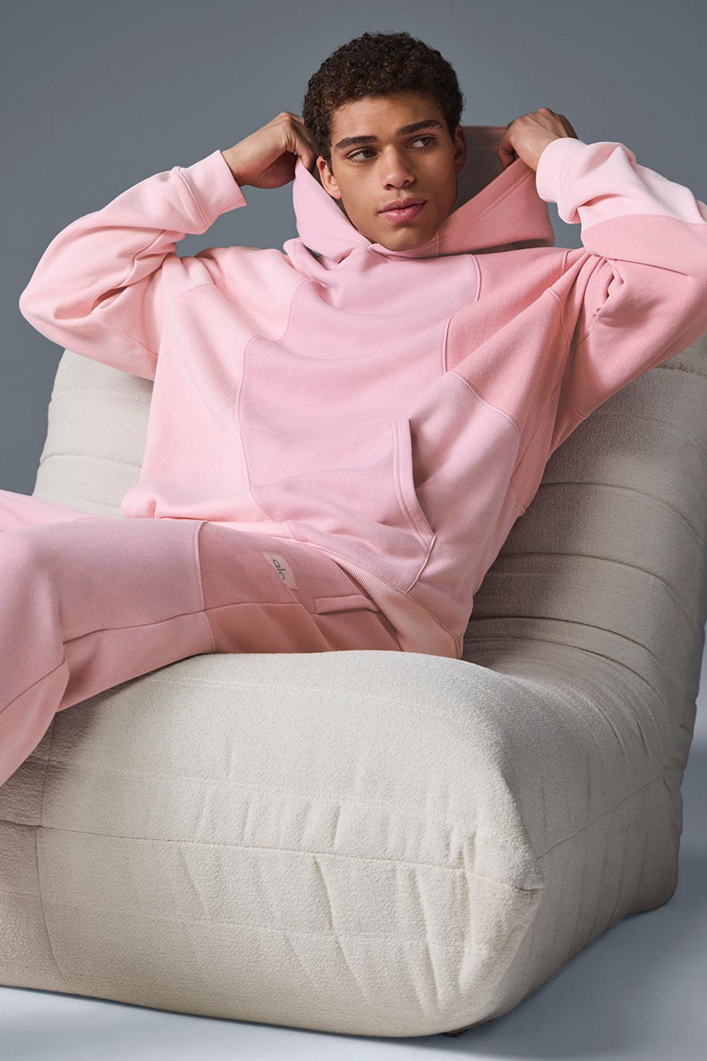 Alo Yoga Make Waves Uomo Felpa con Cappuccio Rosa | Italia  VND-497036