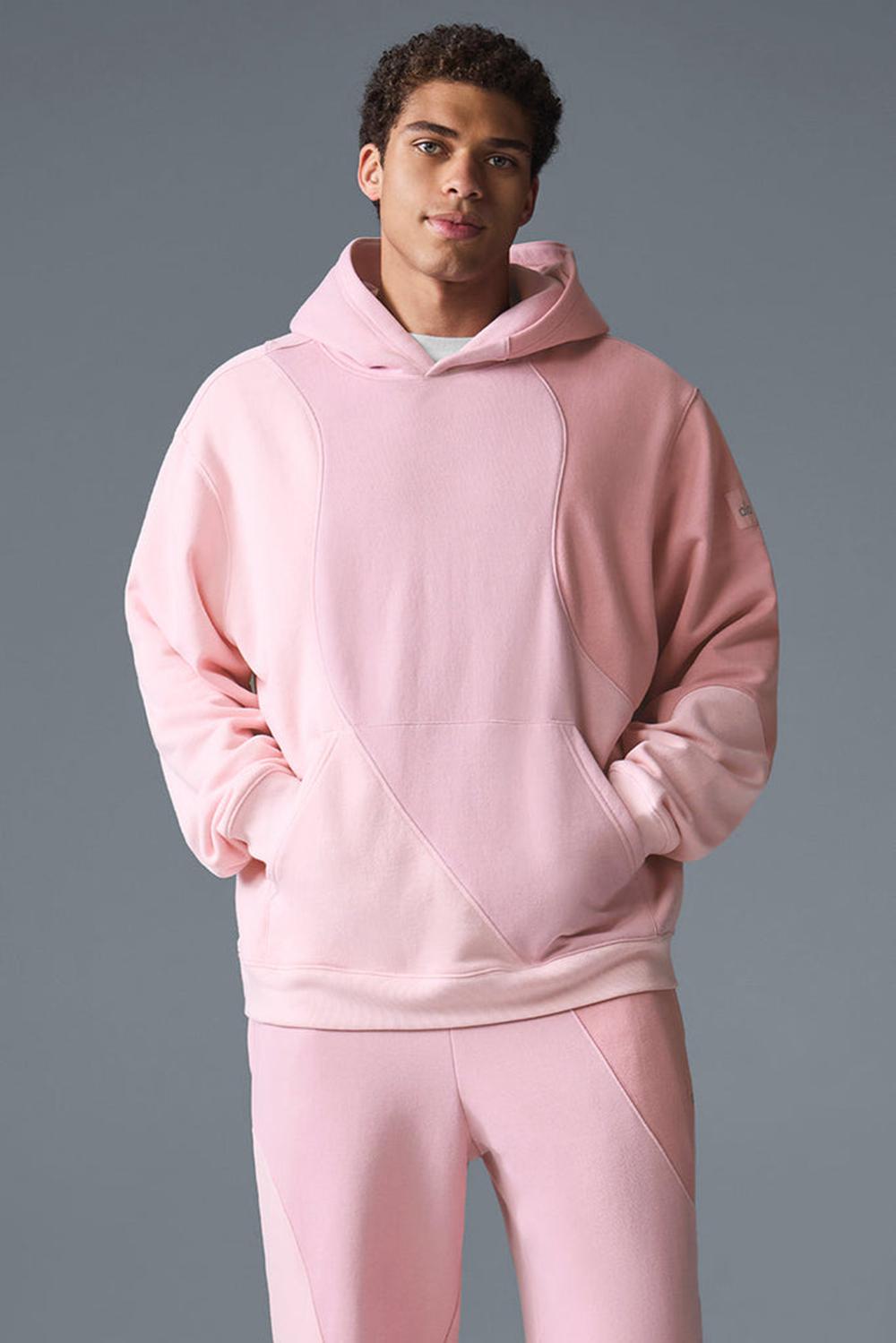 Alo Yoga Make Waves Uomo Felpa con Cappuccio Rosa | Italia  VND-497036