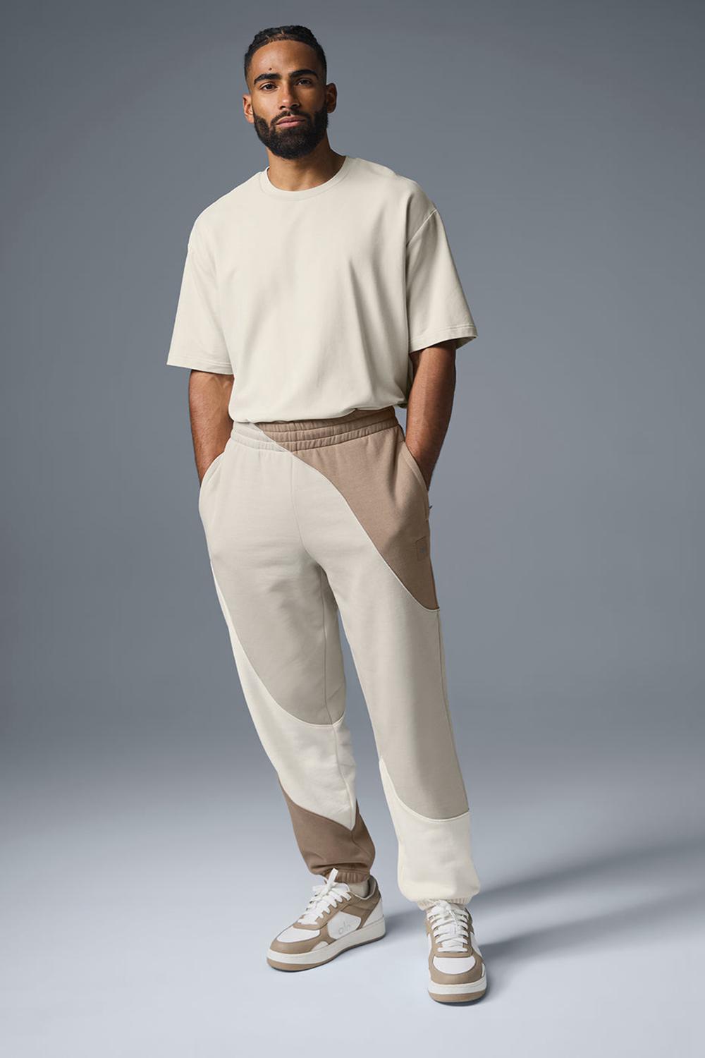 Alo Yoga Make Waves Uomo Sweatpant Ivory / Bone / Gravel | Italia  UPW-803621