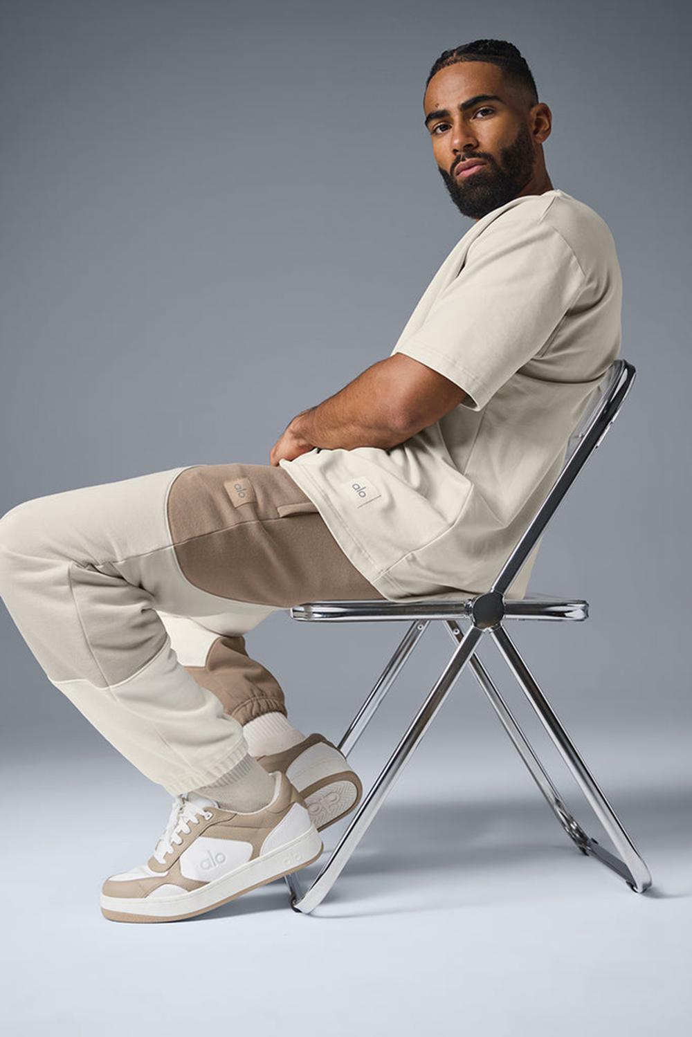Alo Yoga Make Waves Uomo Sweatpant Ivory / Bone / Gravel | Italia  UPW-803621
