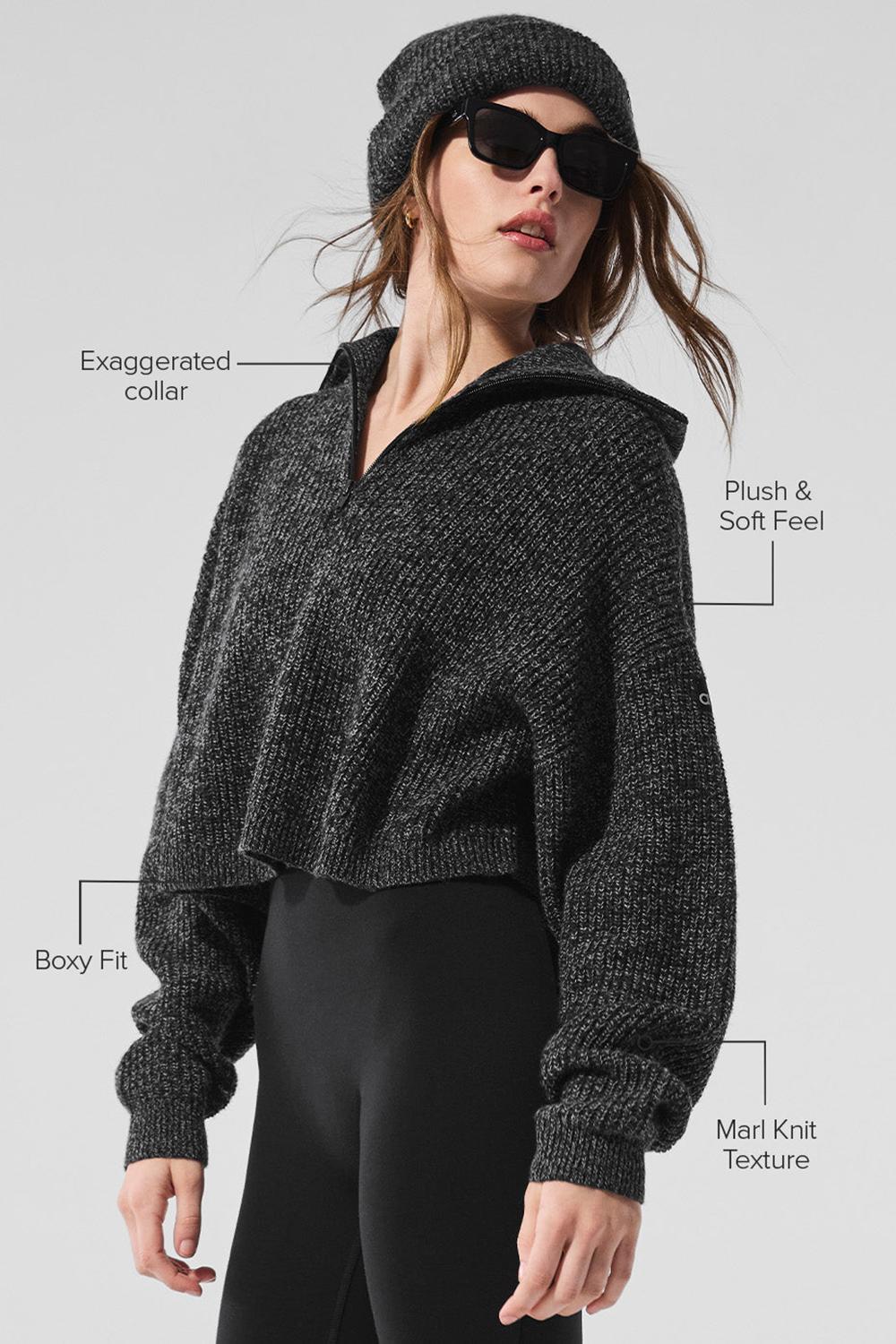 Alo Yoga Marl 1/4 Zip Donna Pullover Nere | Italia  AZE-453867
