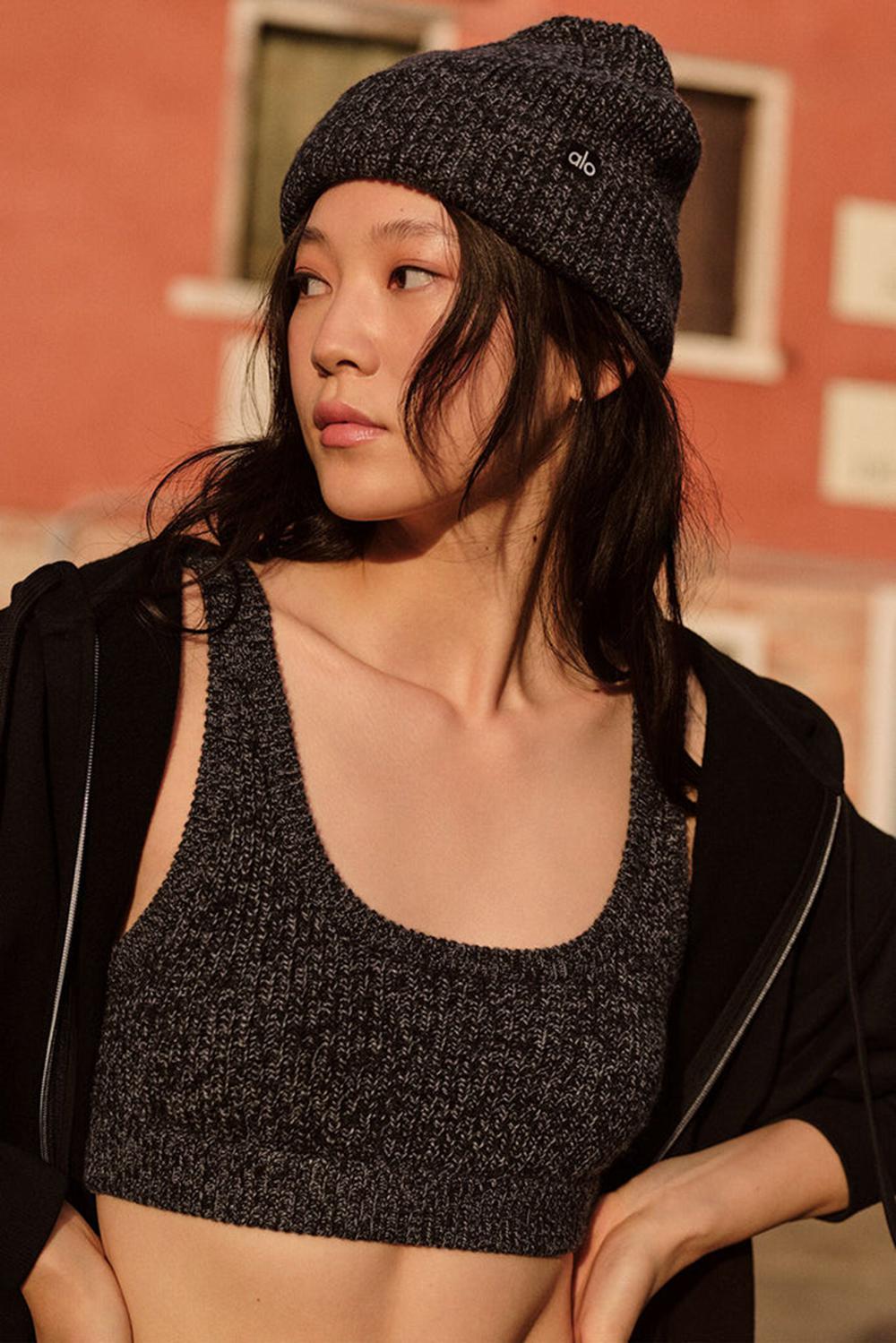 Alo Yoga Marl Sweater Donna Reggiseno Nere | Italia  AXM-208741