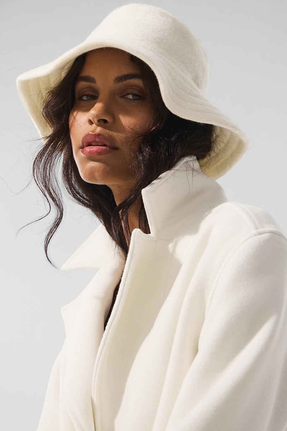 Alo Yoga Merino Wool Donna Bucket Hat Ivory | Italia  QMN-385062