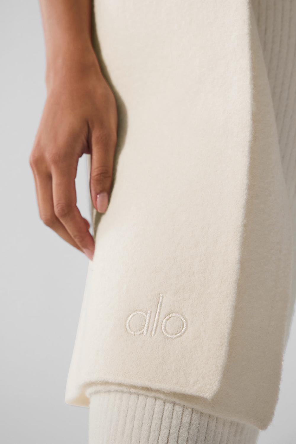 Alo Yoga Merino Wool Oversized Uomo Sciarpa Ivory | Italia  AFL-128604