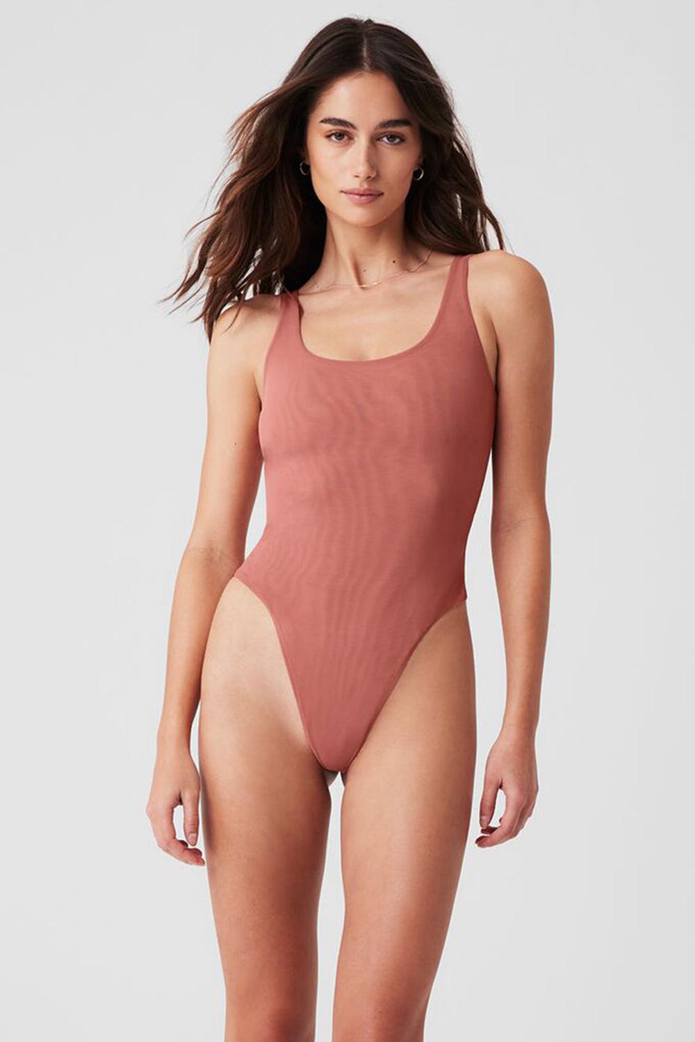 Alo Yoga Mesh Sheer Illusion Donna Body Soft Terracotta | Italia  XFB-903726