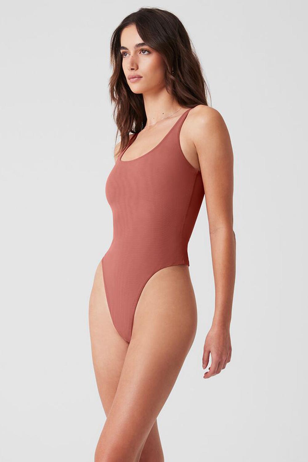 Alo Yoga Mesh Sheer Illusion Donna Body Soft Terracotta | Italia  XFB-903726