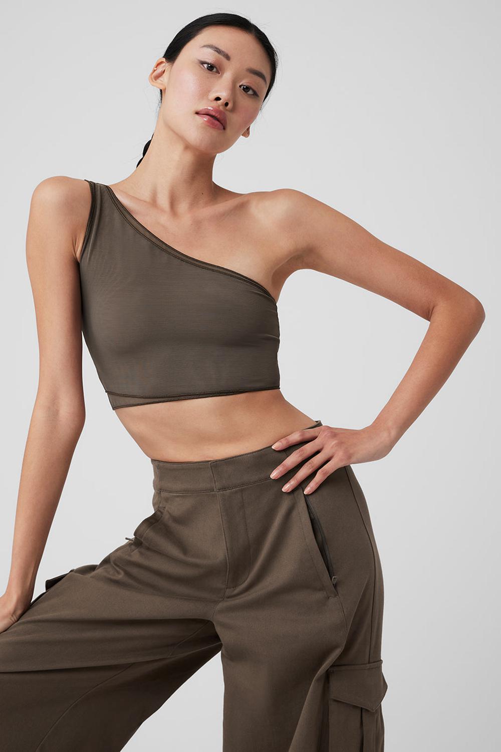 Alo Yoga Mesh Sheer Illusion Donna Tank Verde Oliva | Italia  JZL-916574