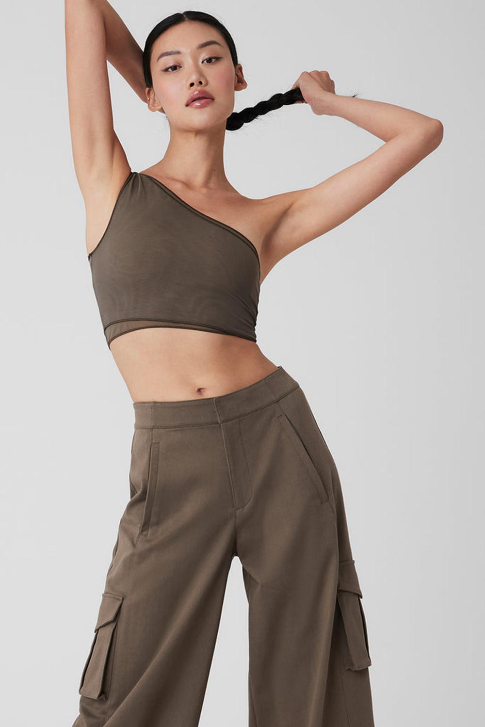 Alo Yoga Mesh Sheer Illusion Donna Tank Verde Oliva | Italia  JZL-916574