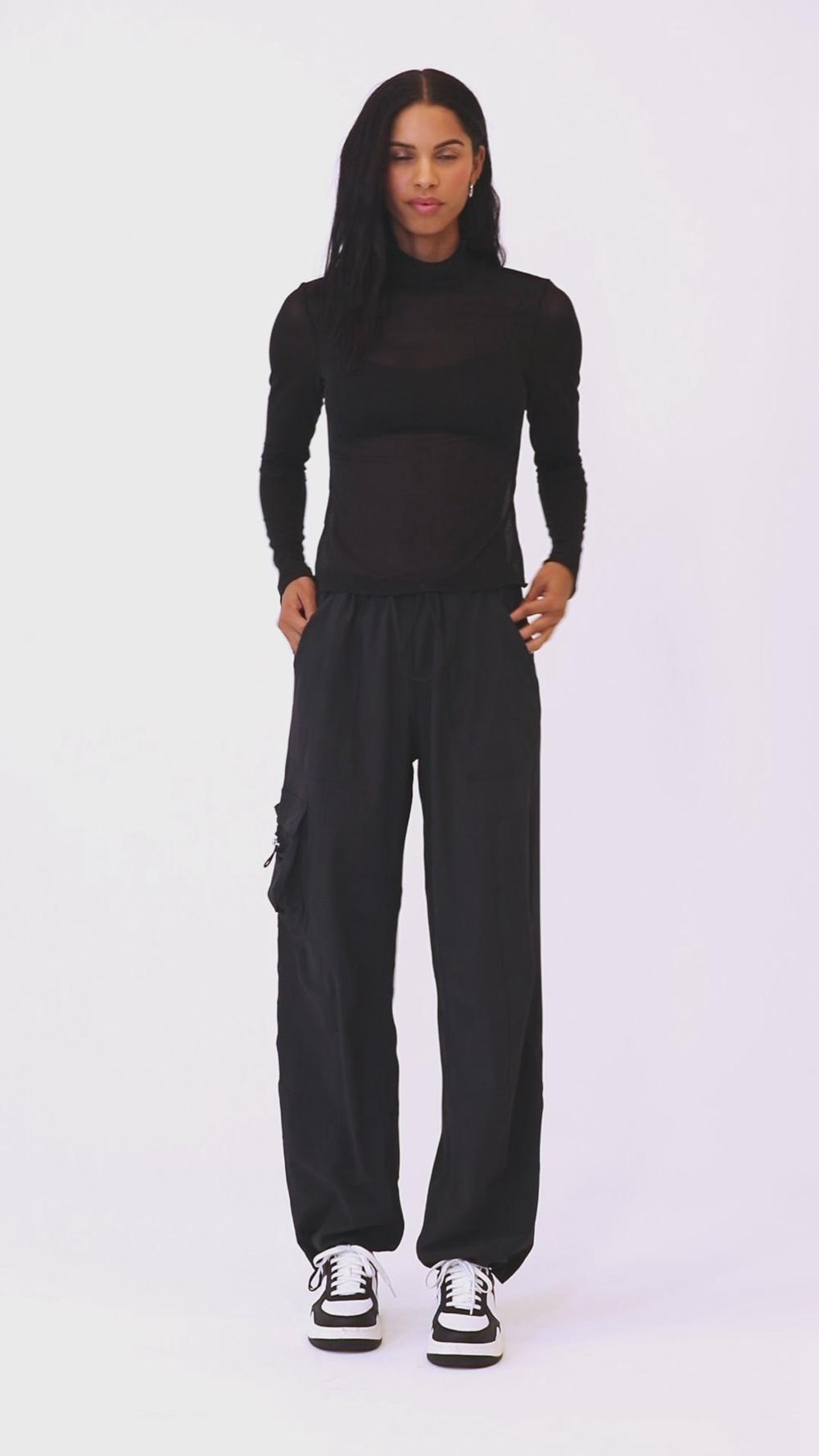 Alo Yoga Mesh Sheer Illusion Mock Neck Donna Maniche Lunghe Ivory | Italia  GRM-832467